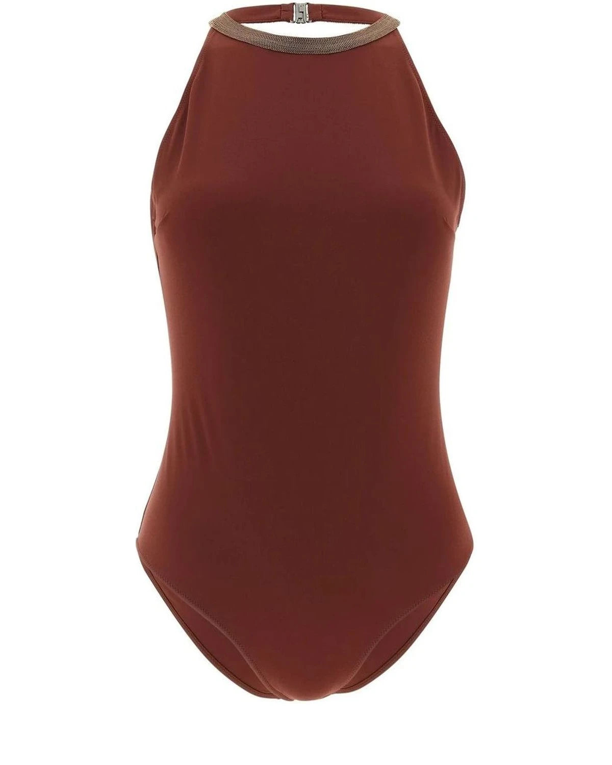 Brunello Cucinelli One-Piece Swimsuit in red, Polyamide