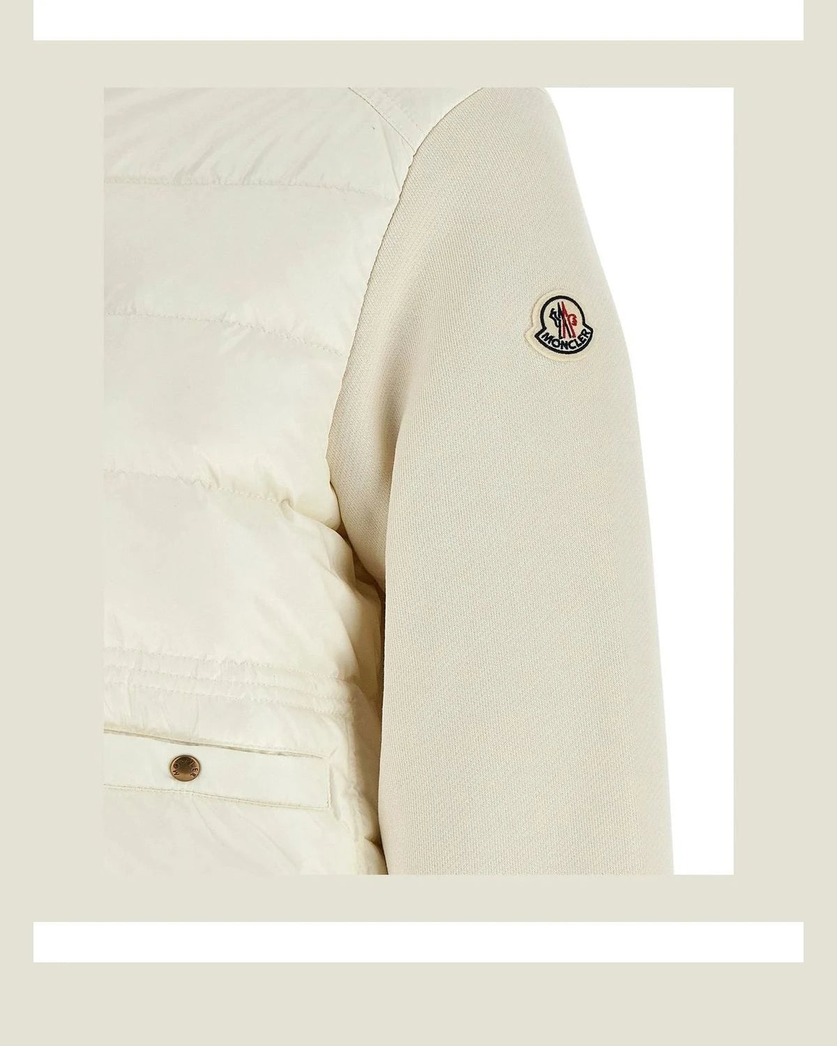 Moncler Cardigan in white, Polyamide — view 4