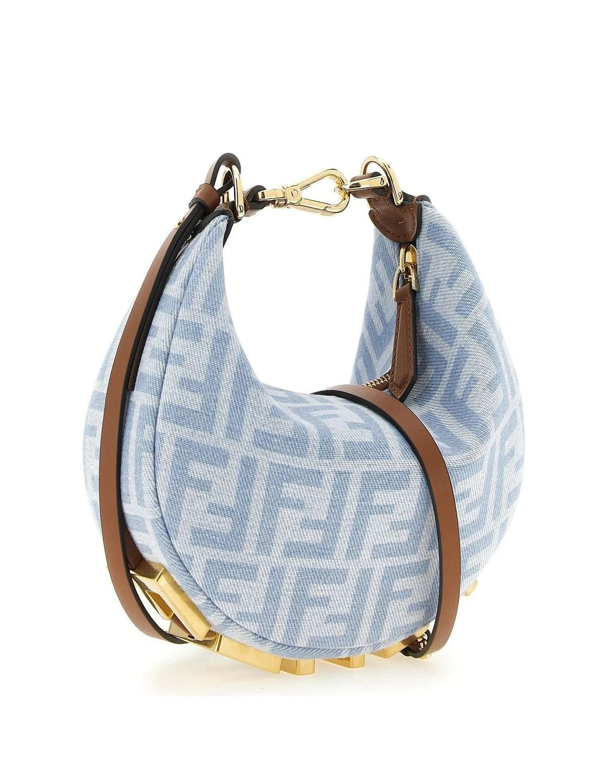Fendi Hobo Bag in blue, Cotton — view 2