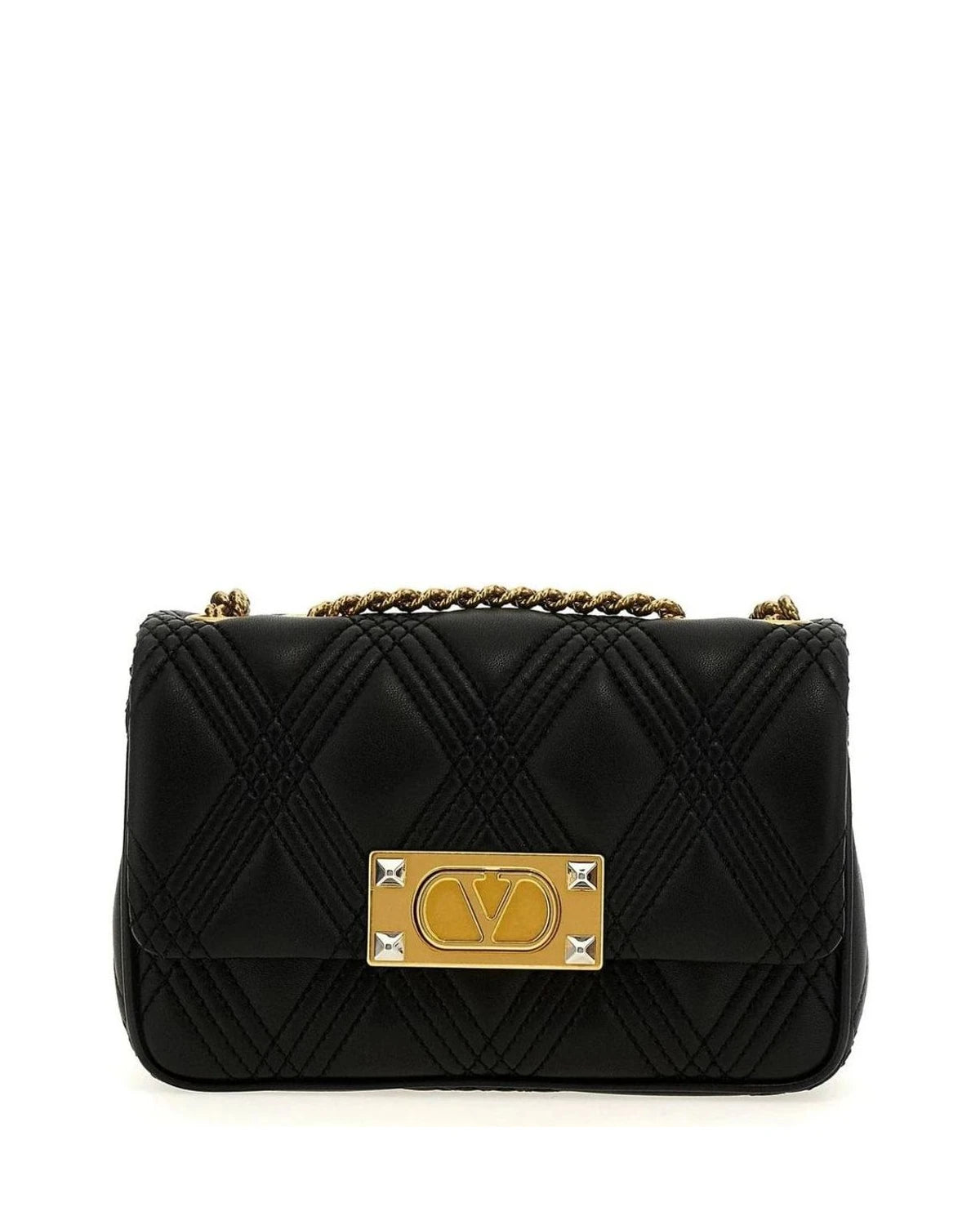 Valentino Garavani Shoulder Bag in black, Lamb Leather