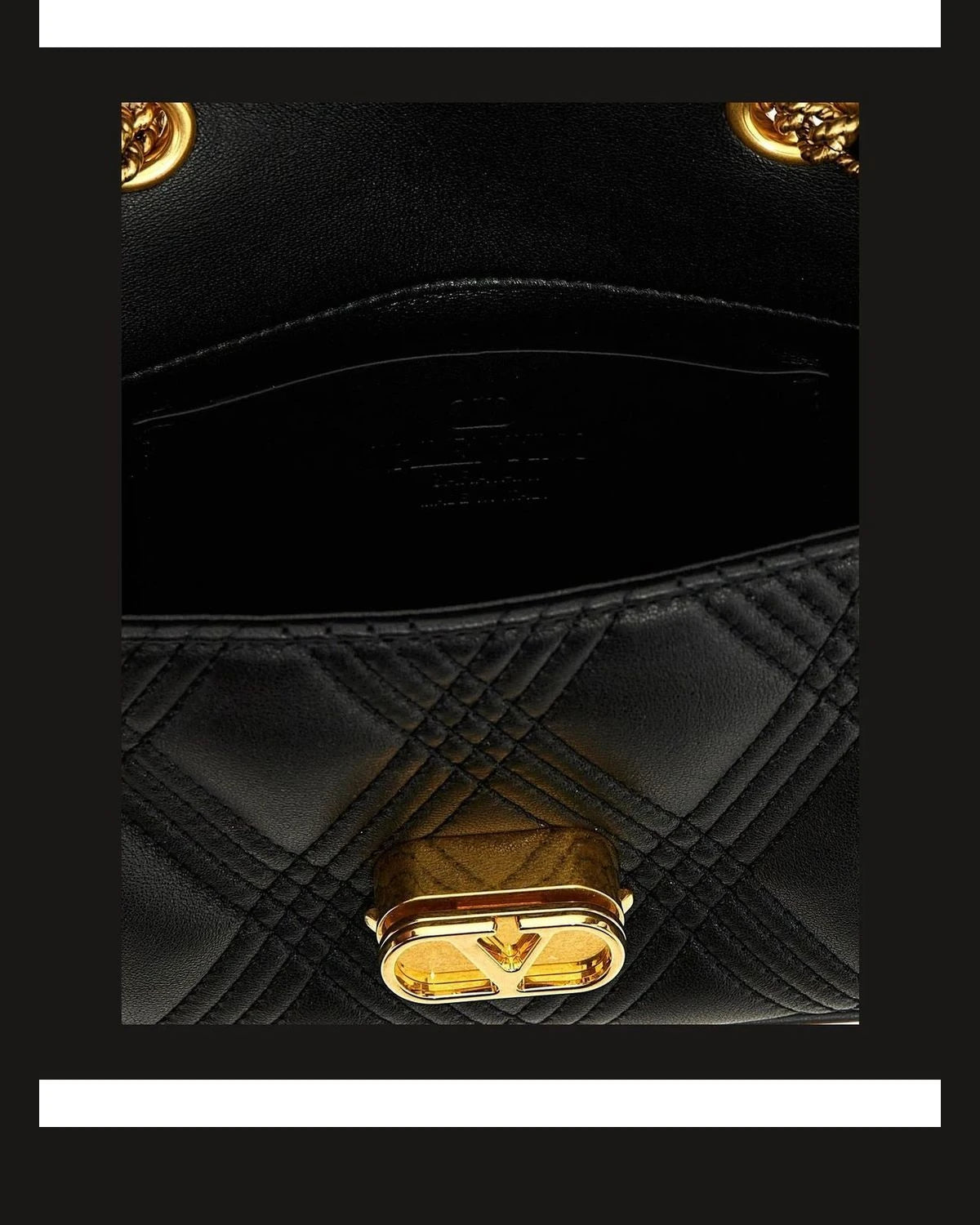 Valentino Garavani Shoulder Bag in black, Lamb Leather — view 4