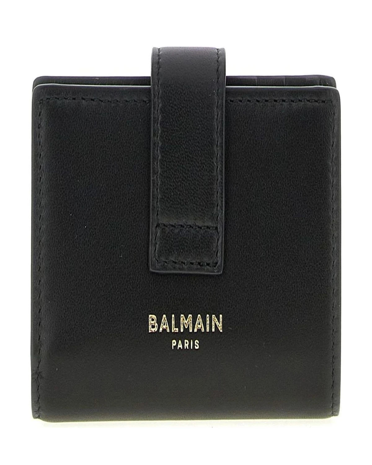 Balmain Wallet in black, Lamb Leather — view 2