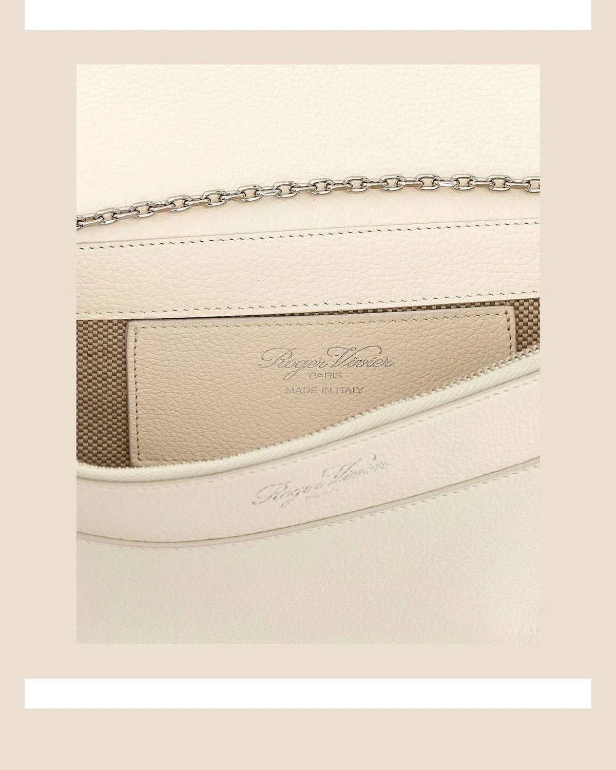 Roger Vivier Clutch Bag in white, Calfskin Leather โ view 4