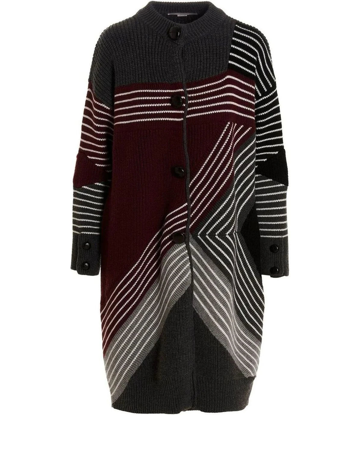 Stella McCartney Wrap Coat in multicolor, Virgin Wool