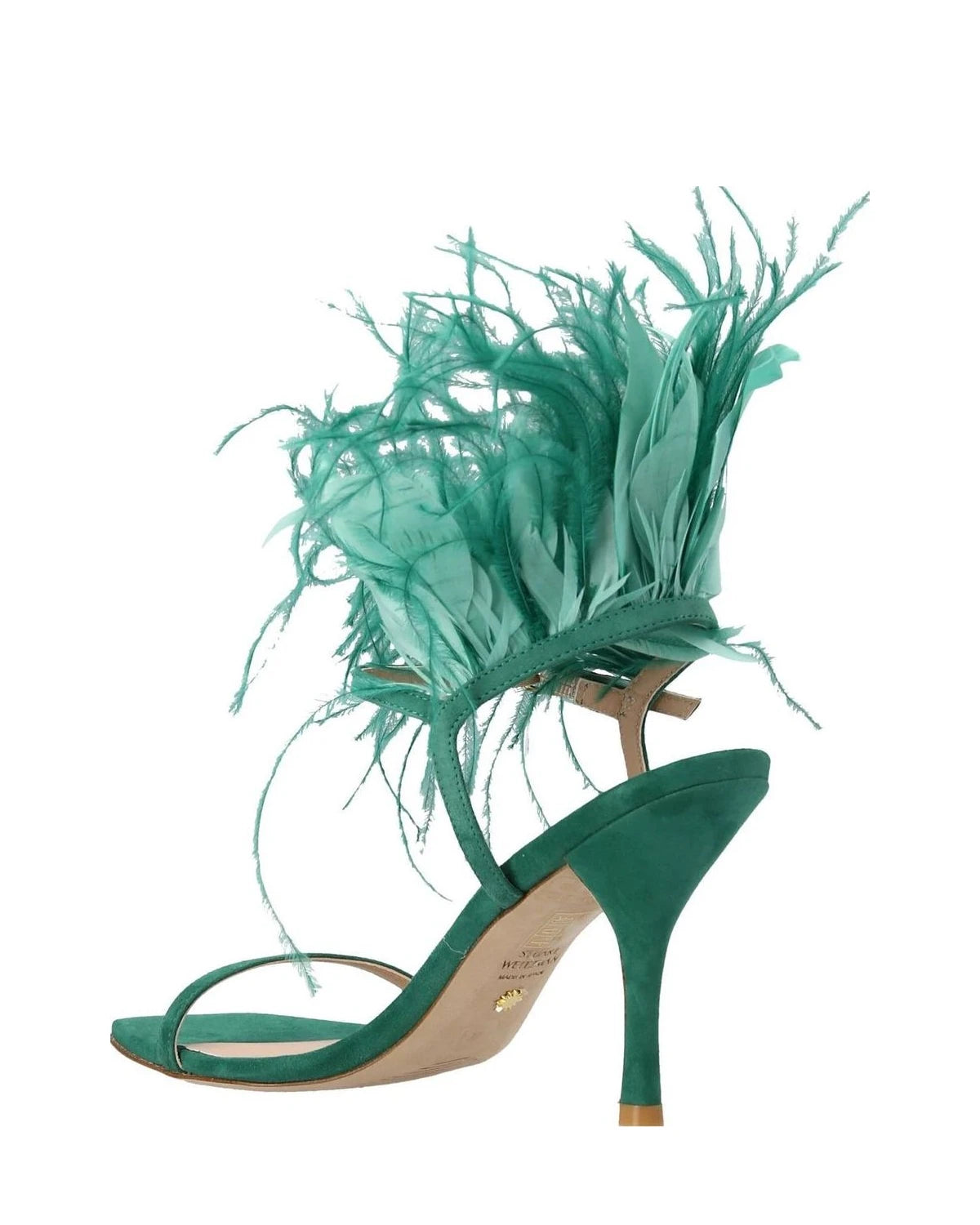 Stuart Weitzman Sandals in green, Suede Leather — view 2