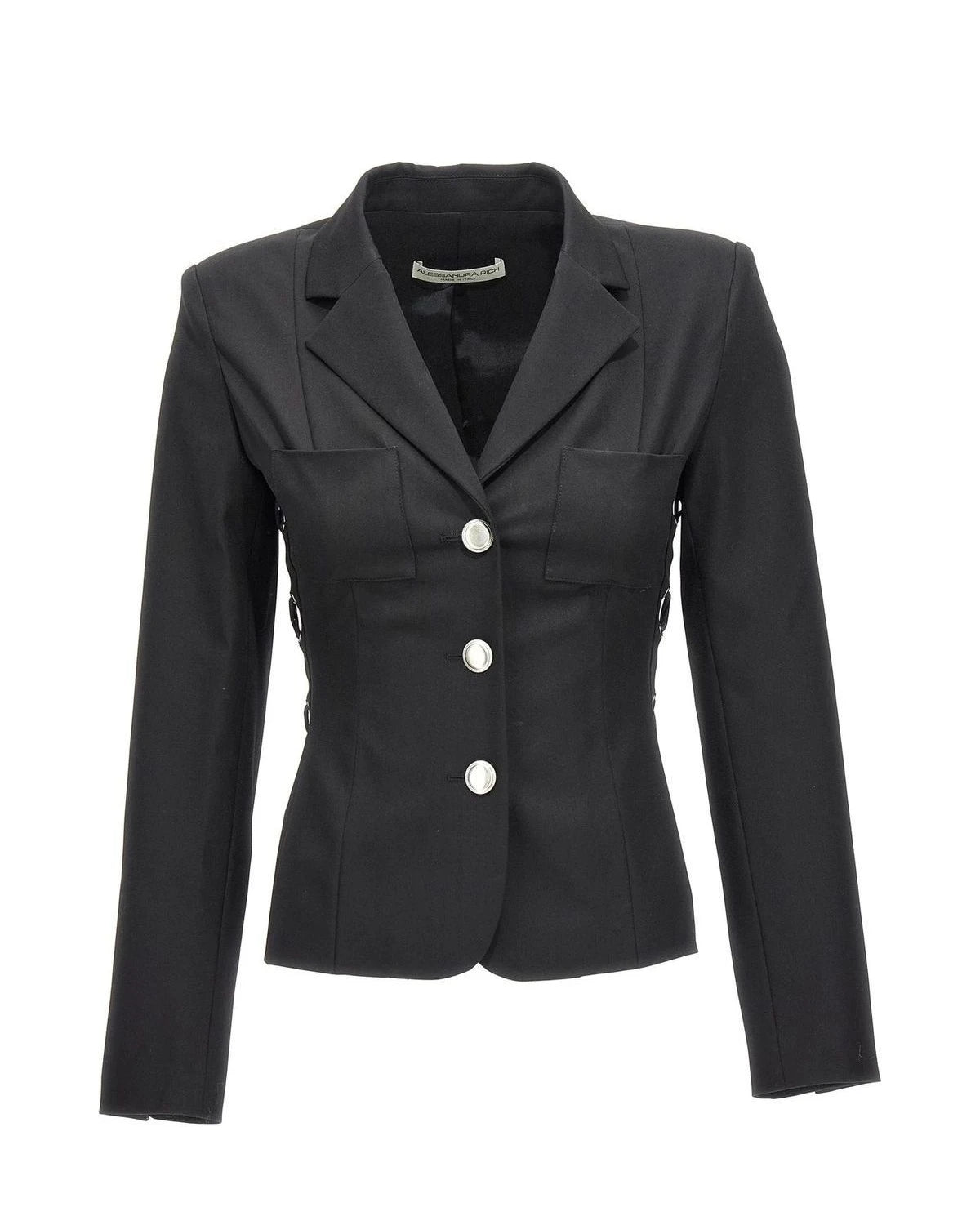 Alessandra Rich Blazer in black, Wool