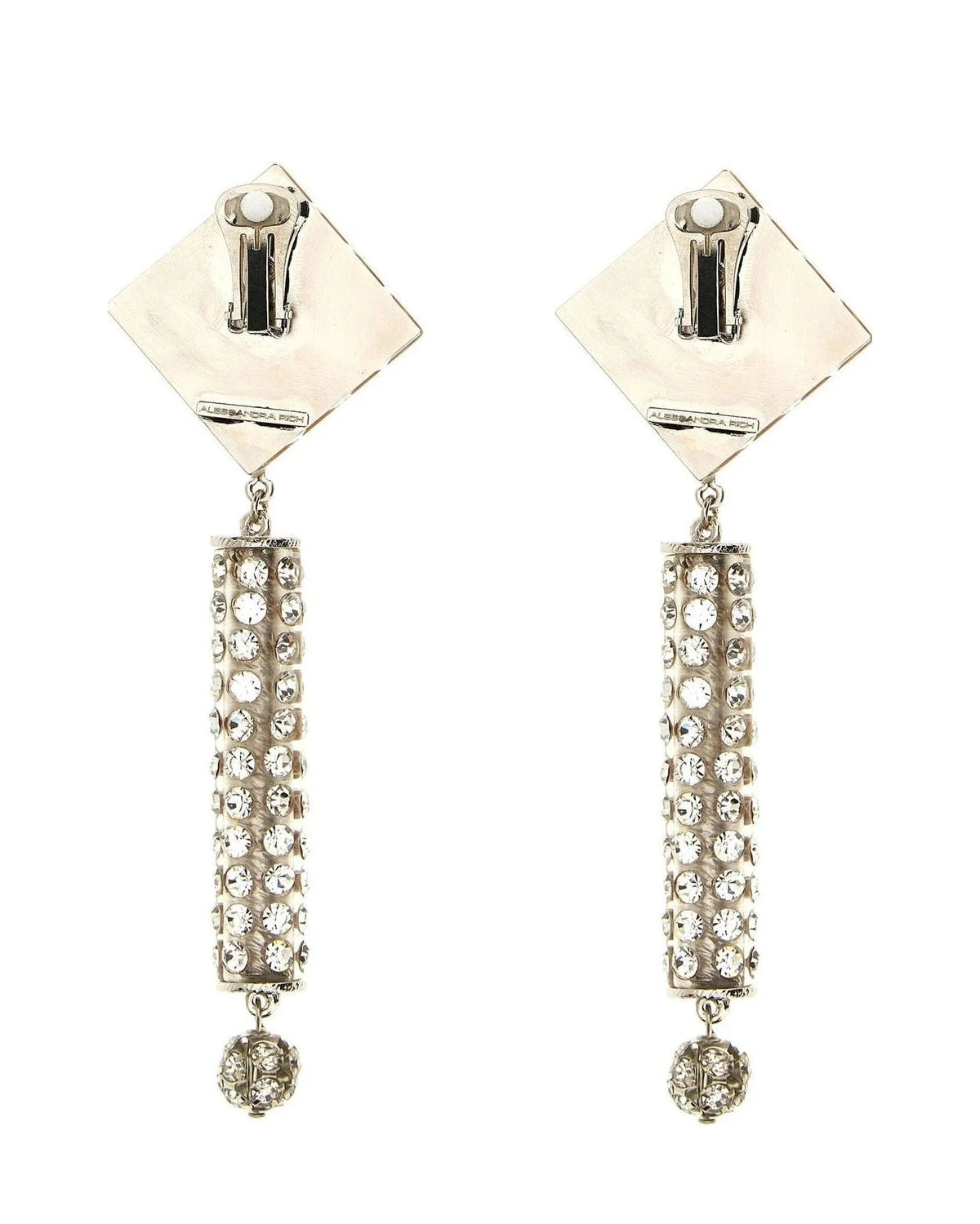 Alessandra Rich Earring in silver, Plastic — view 2