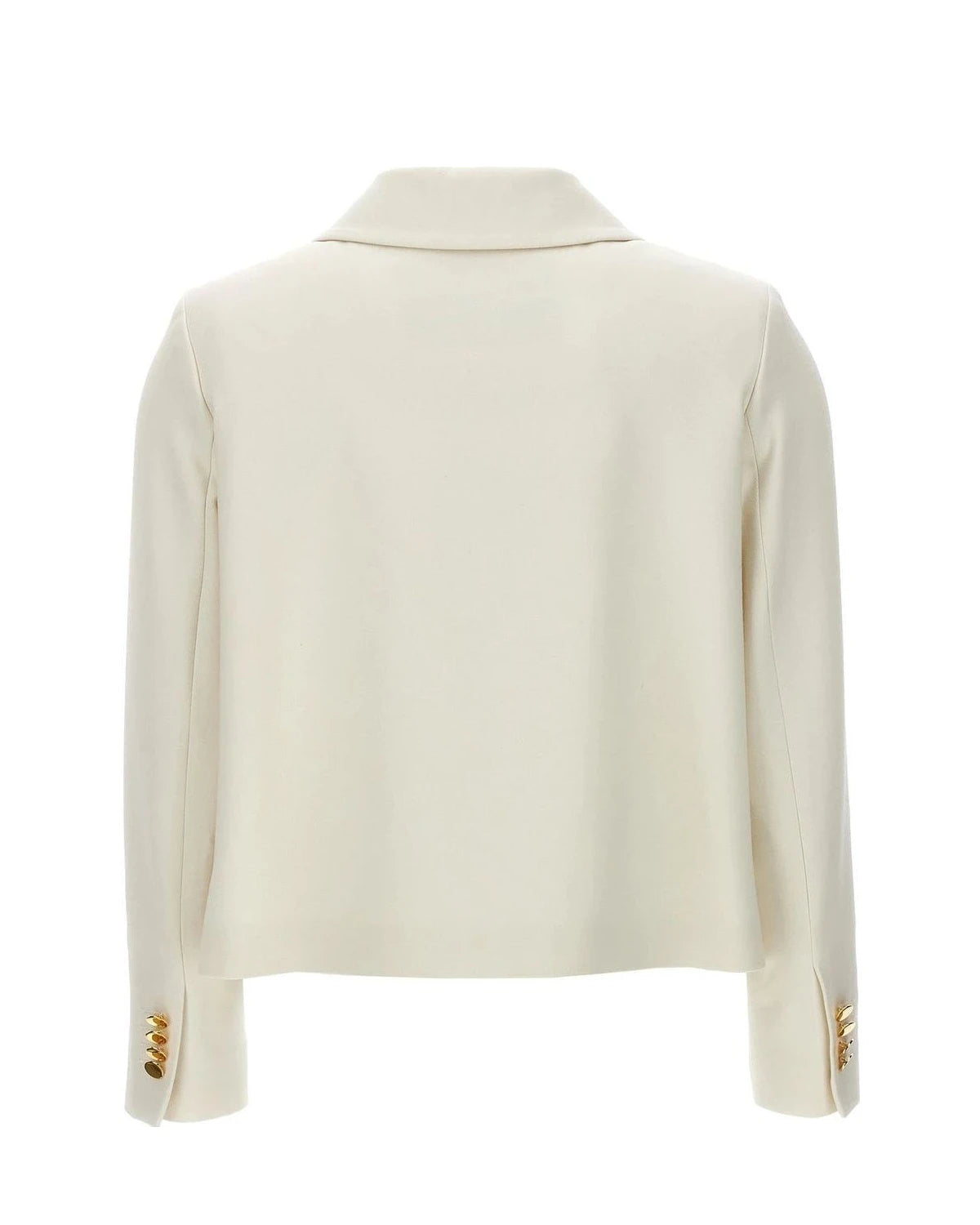 Kiton Bolero Jacket in white, Virgin Wool — view 2