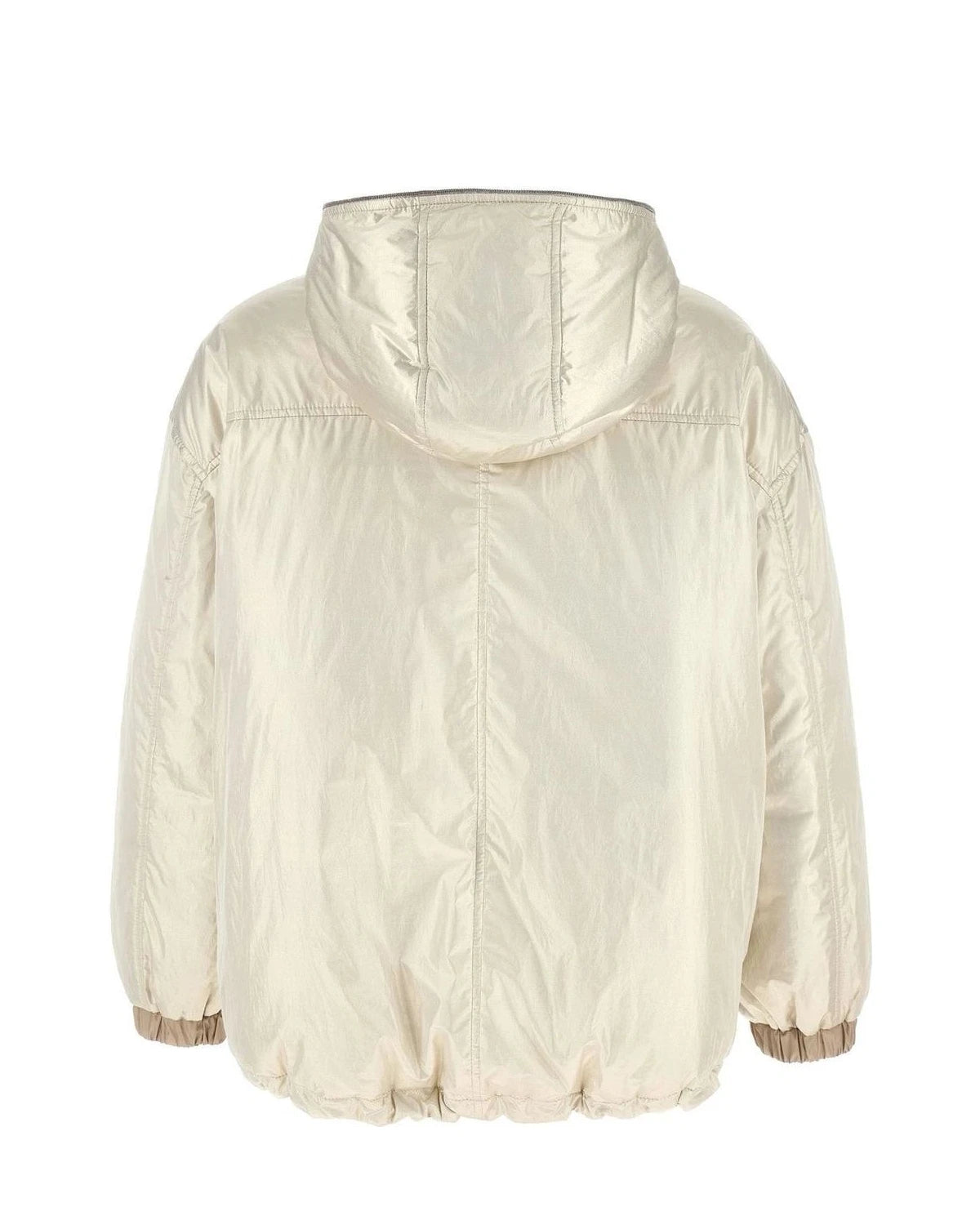 Brunello Cucinelli Puffer Jacket in beige, Polyester — view 3