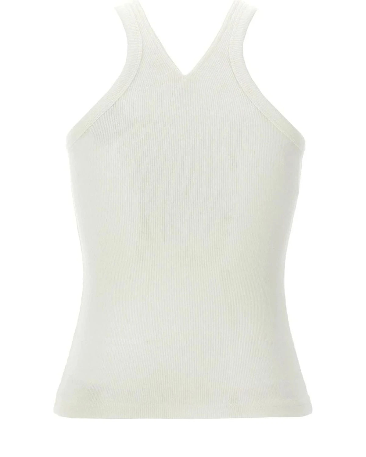 Courrèges Tank Top in white, Cotton — view 2