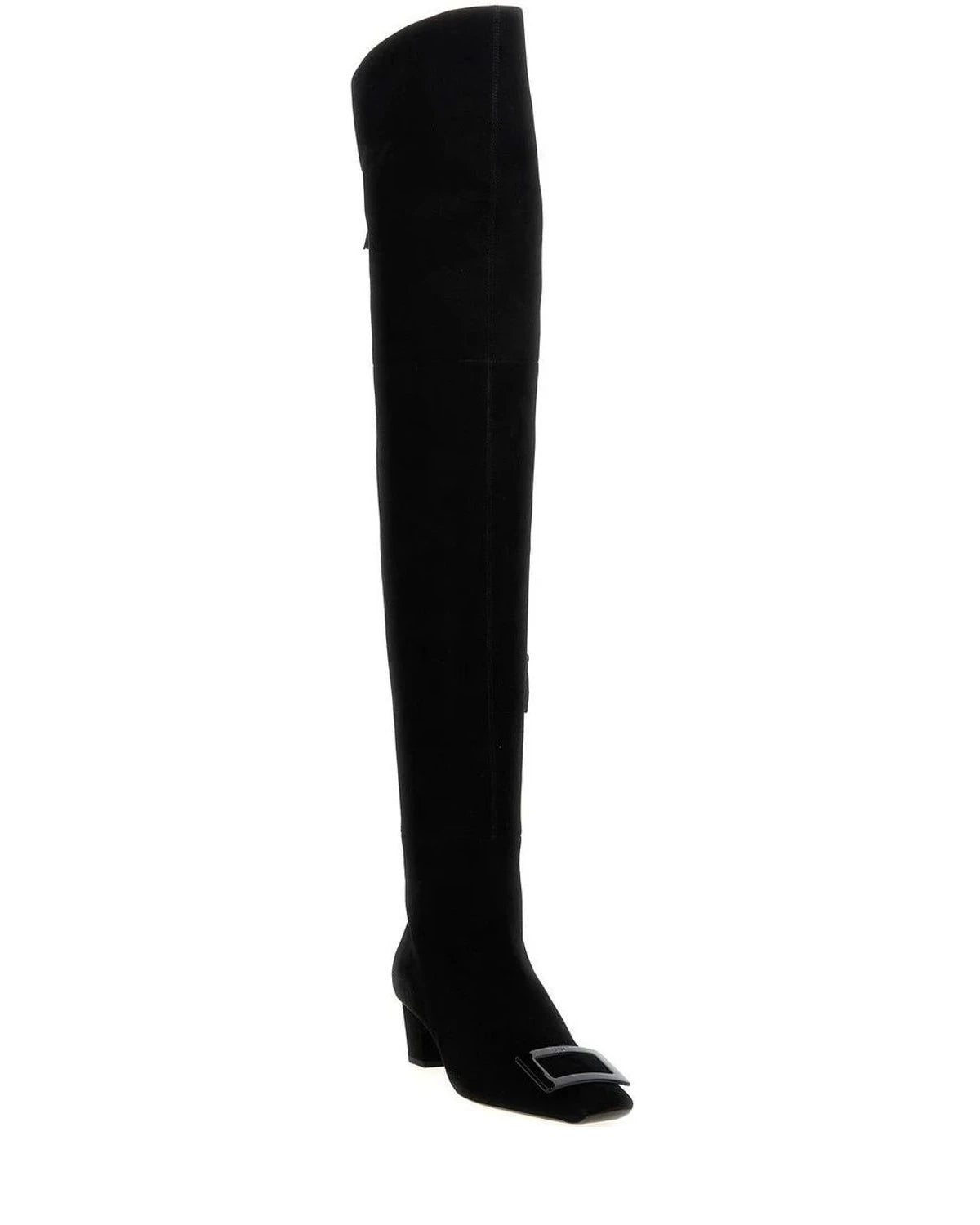 Roger Vivier Knee High Boots in black, Goat Leather — view 2