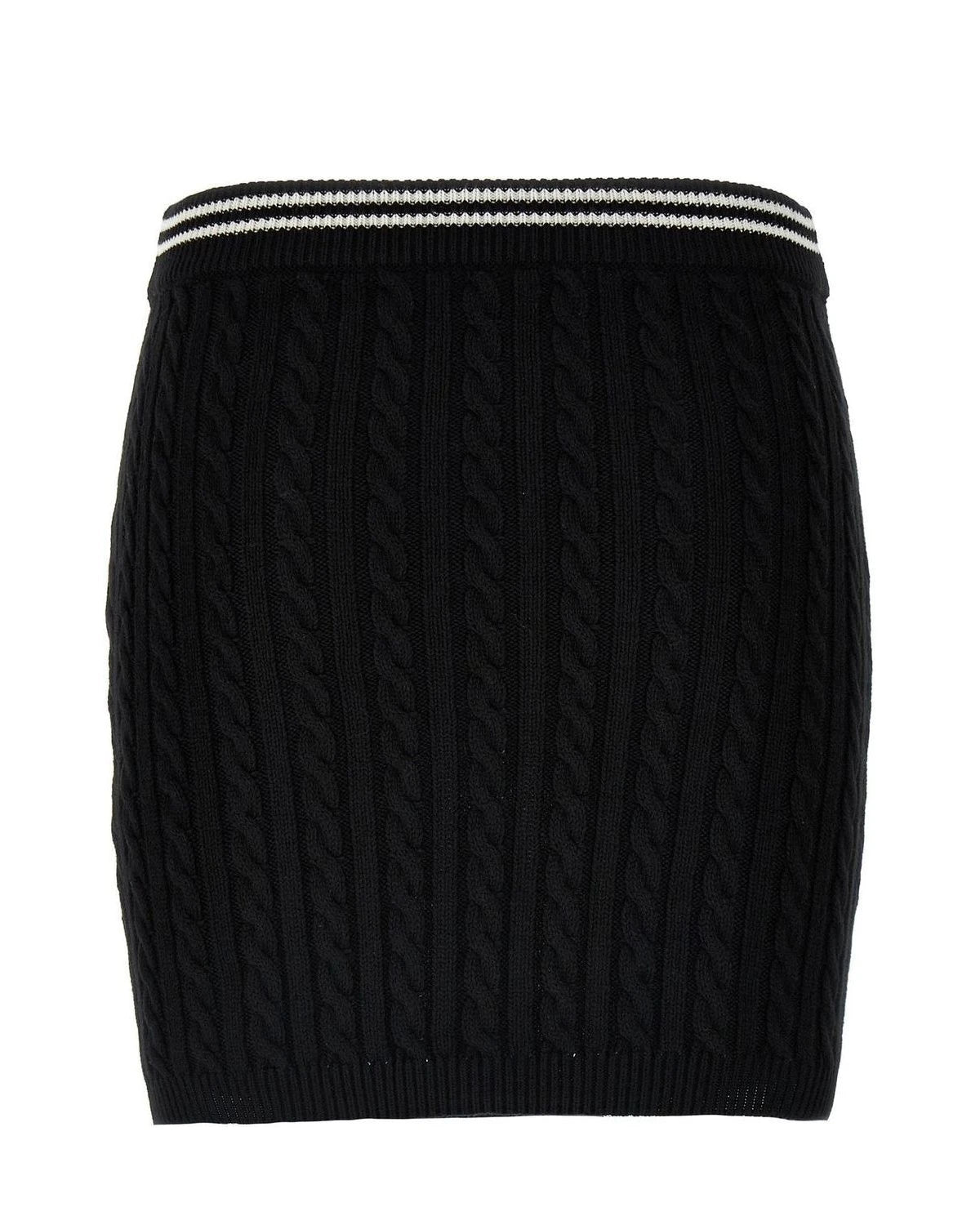 Alessandra Rich Skirt in black, Cotton — view 2
