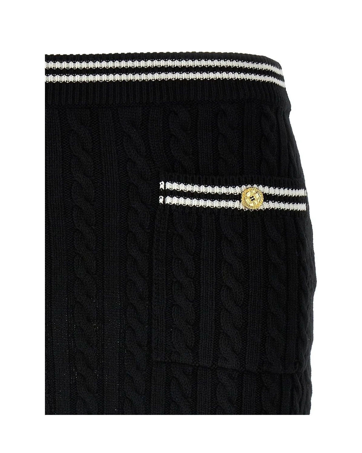 Alessandra Rich Skirt in black, Cotton — view 3