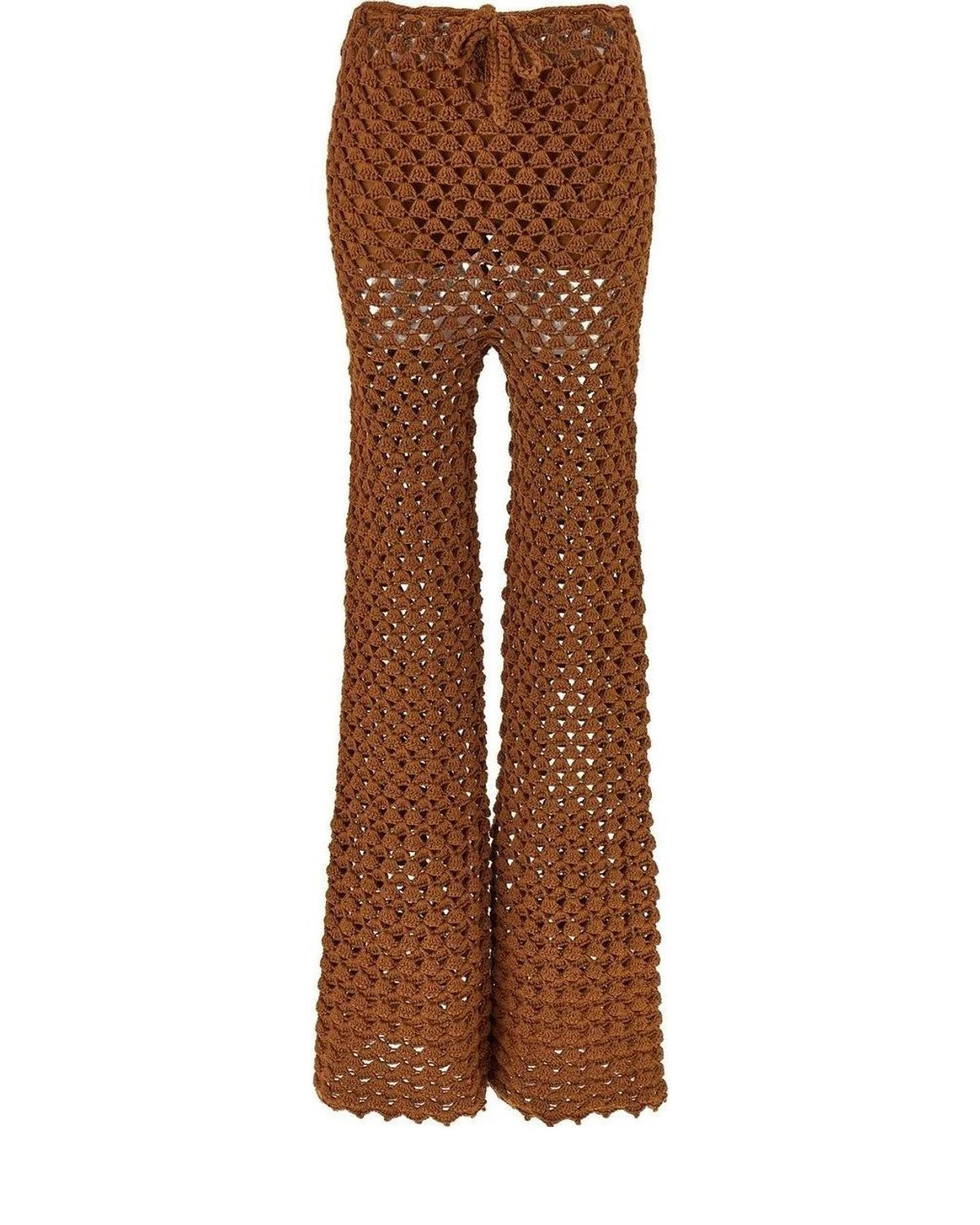 Ermanno Scervino Palazzo Pant in brown, Cotton