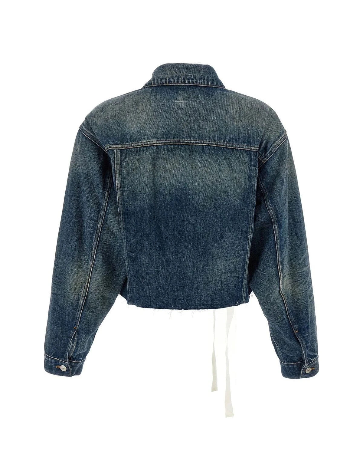 MM6 Maison Margiela Trucker Jacket in blue, Cotton — view 2