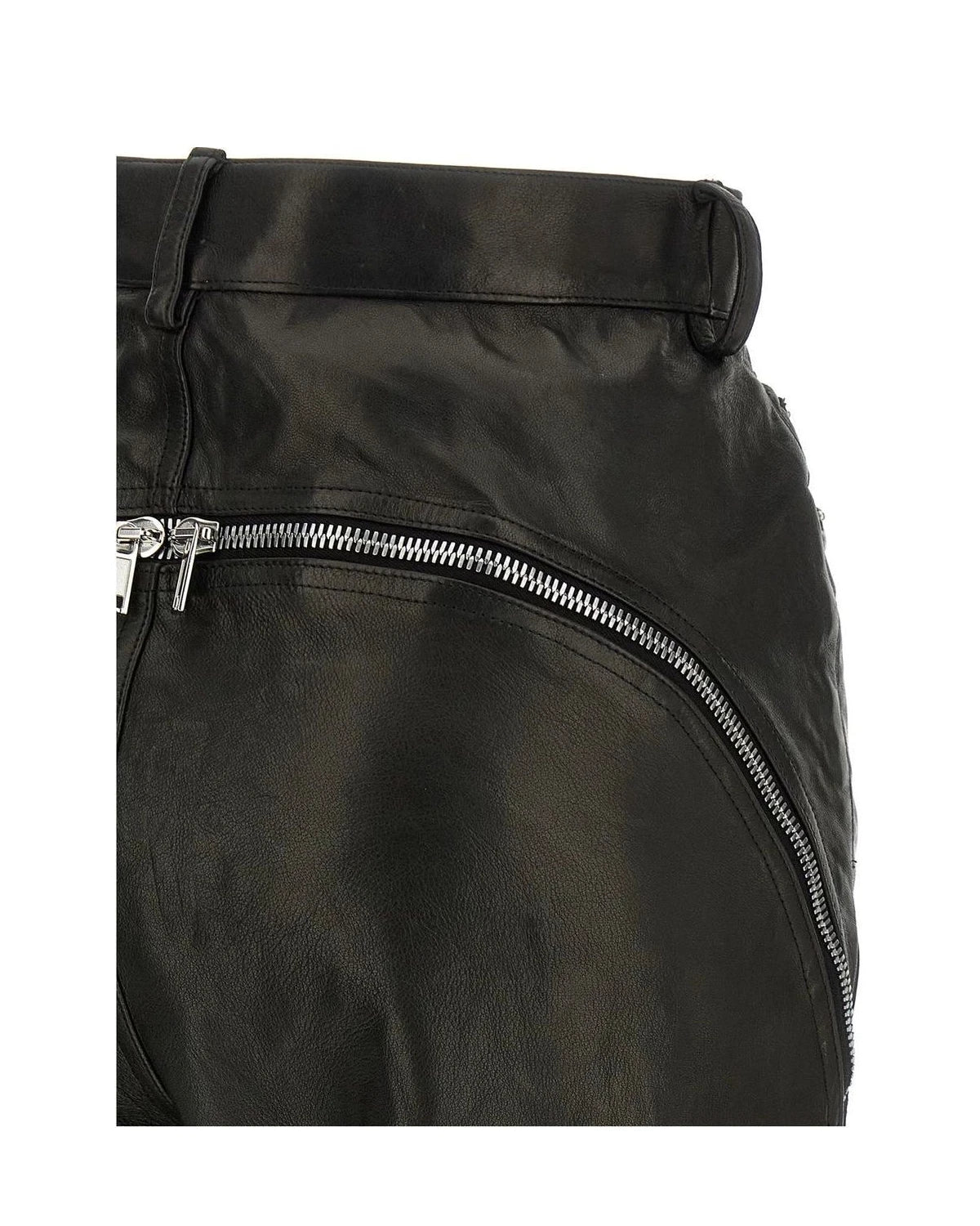 Rick Owens Trouser in black, Leather — view 4