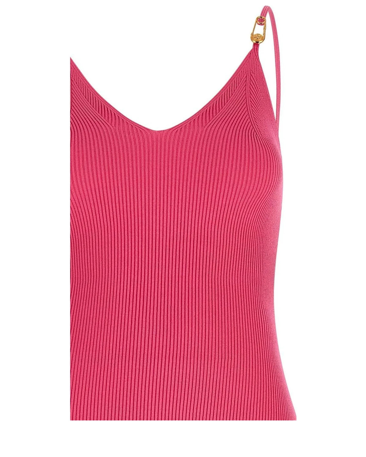 Fuchsia Viscose Midi Dress