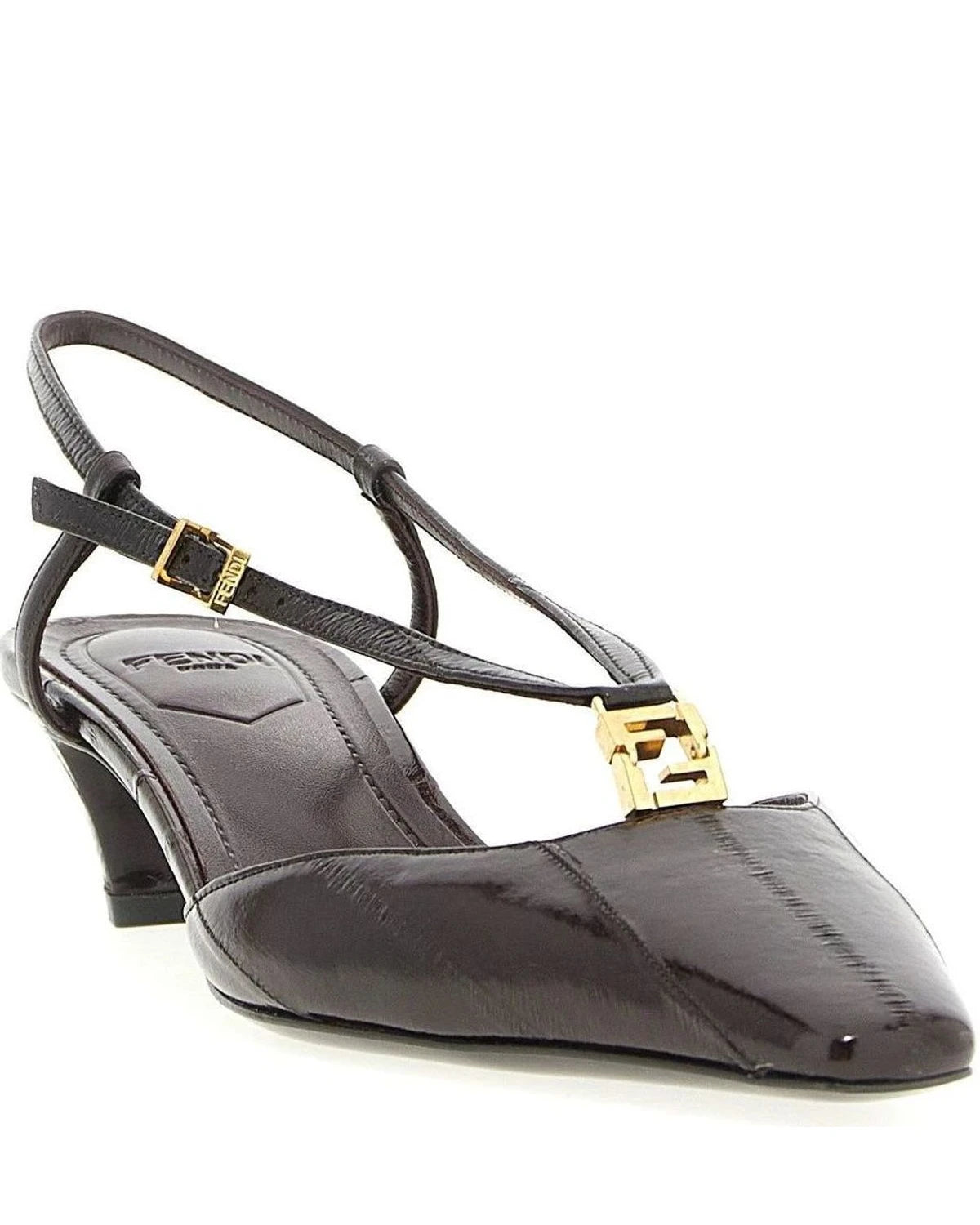 Fendi Heels in brown, Lamb Leather โ view 2