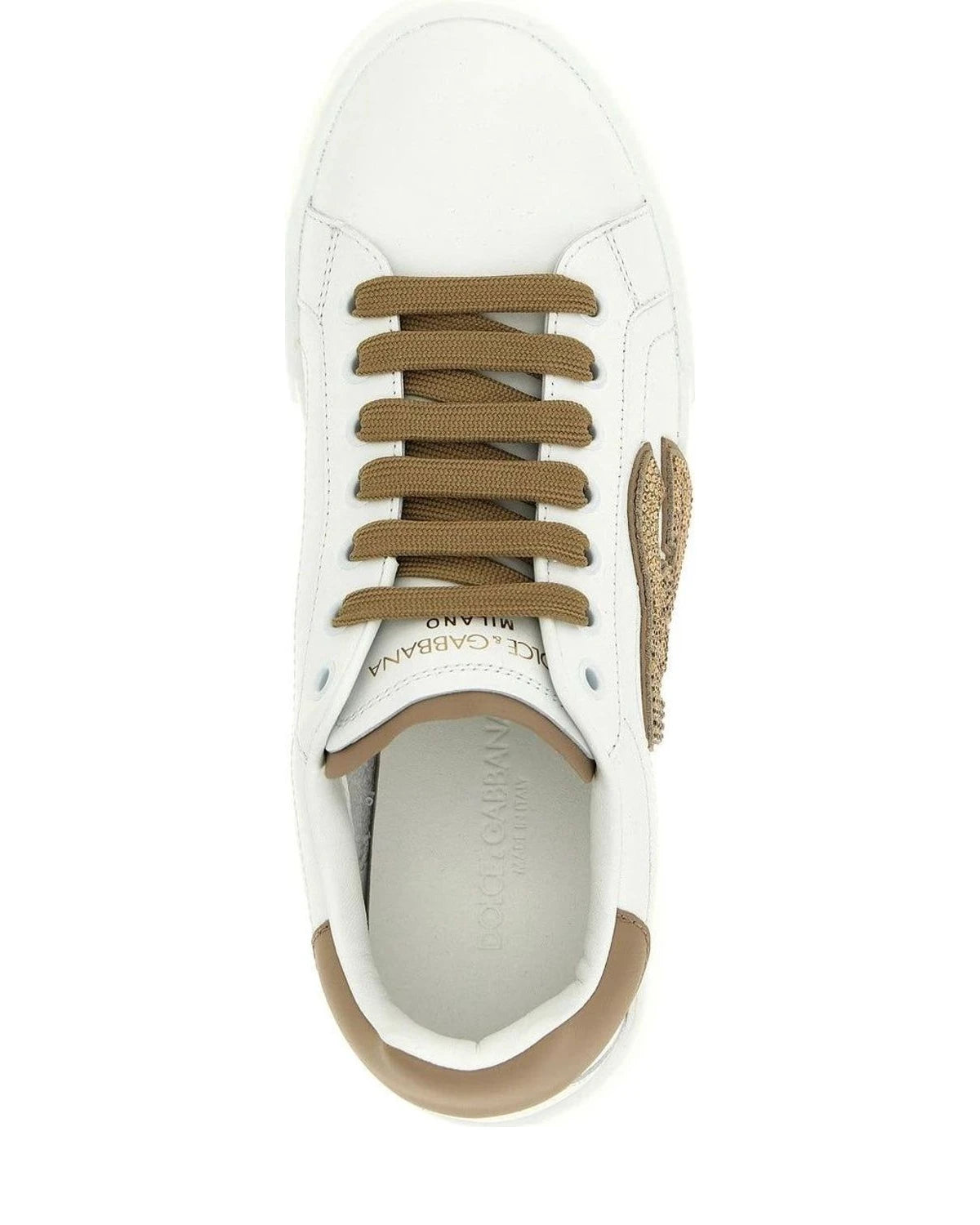 Dolce & Gabbana Sneakers in beige, Calfskin Leather β view 4
