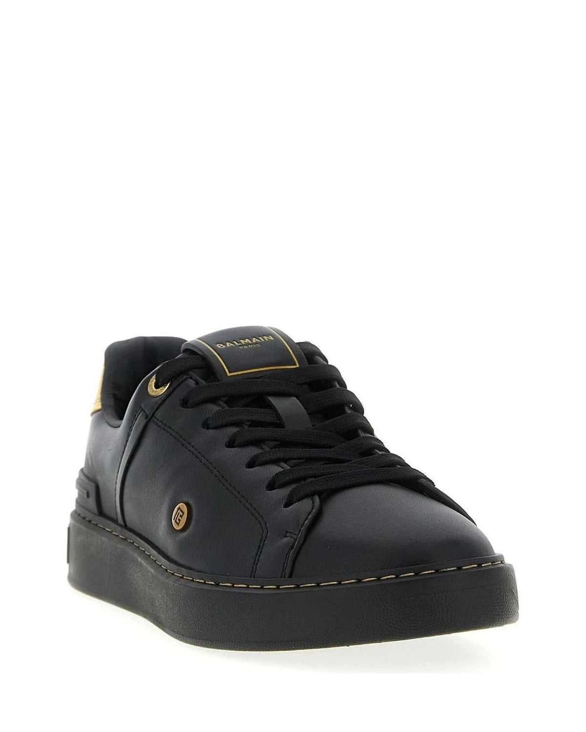 Balmain Sneakers in black, Lamb Leather — view 2