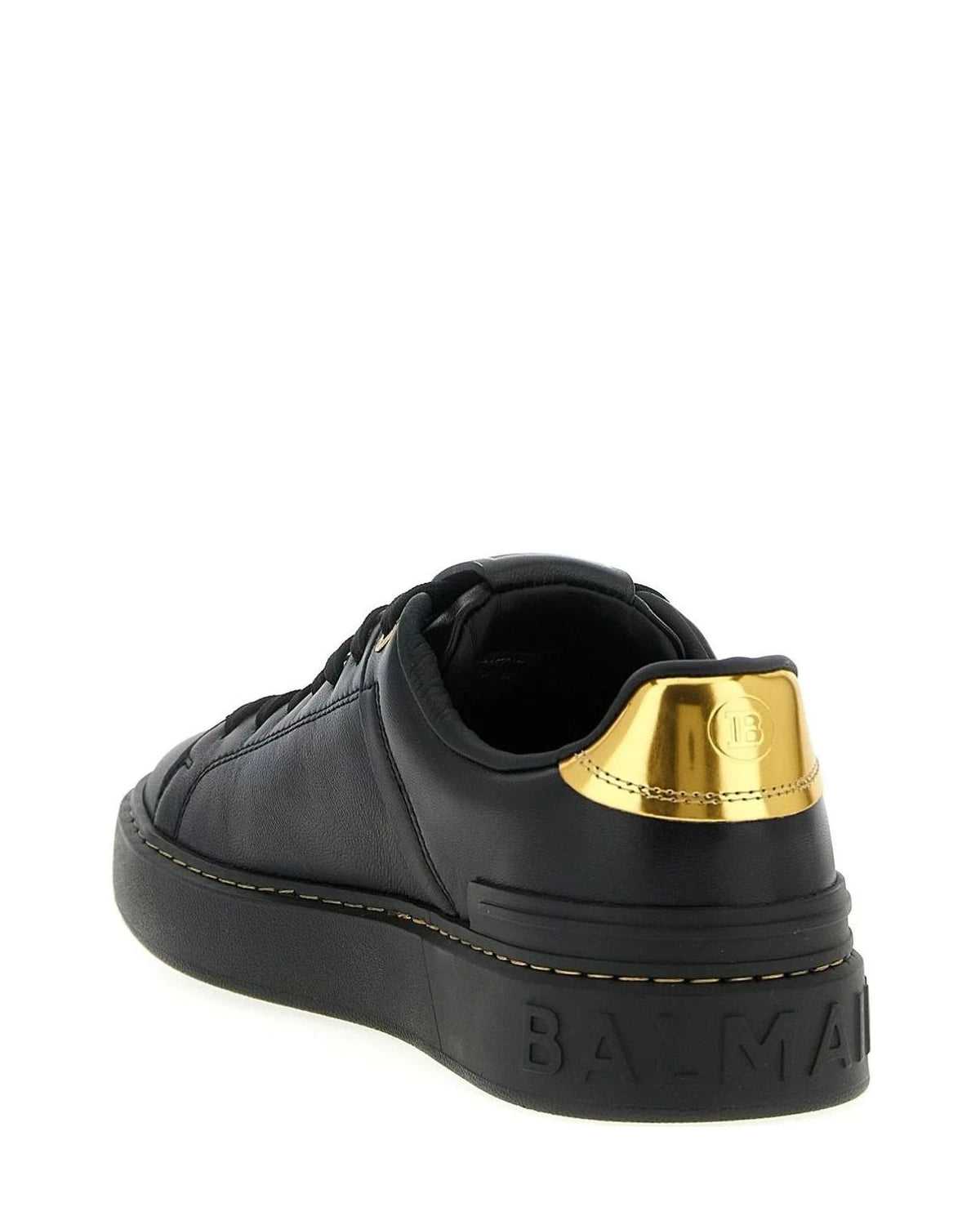Balmain Sneakers in black, Lamb Leather — view 3