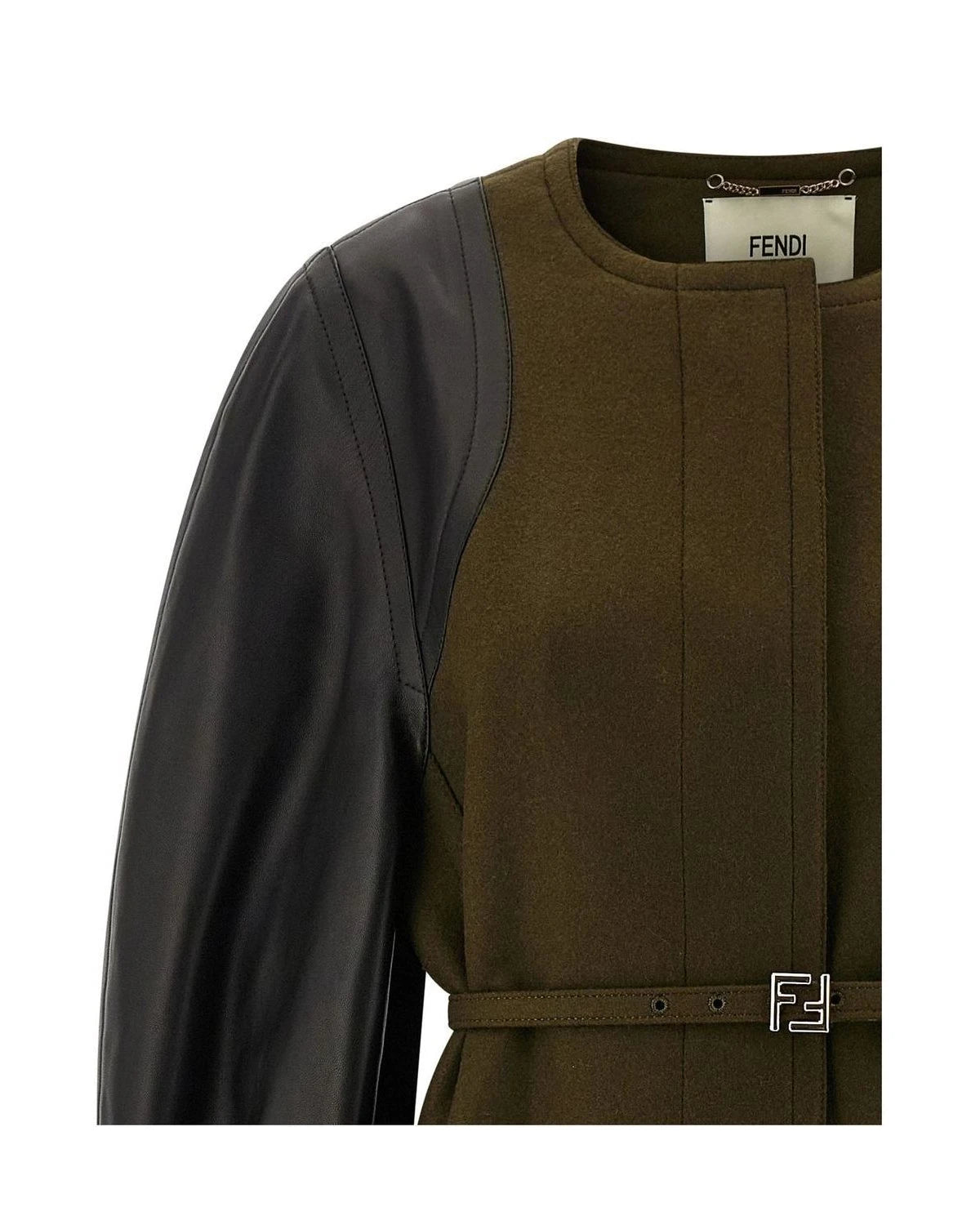 Fendi Overcoat in brown, Viscose — view 4