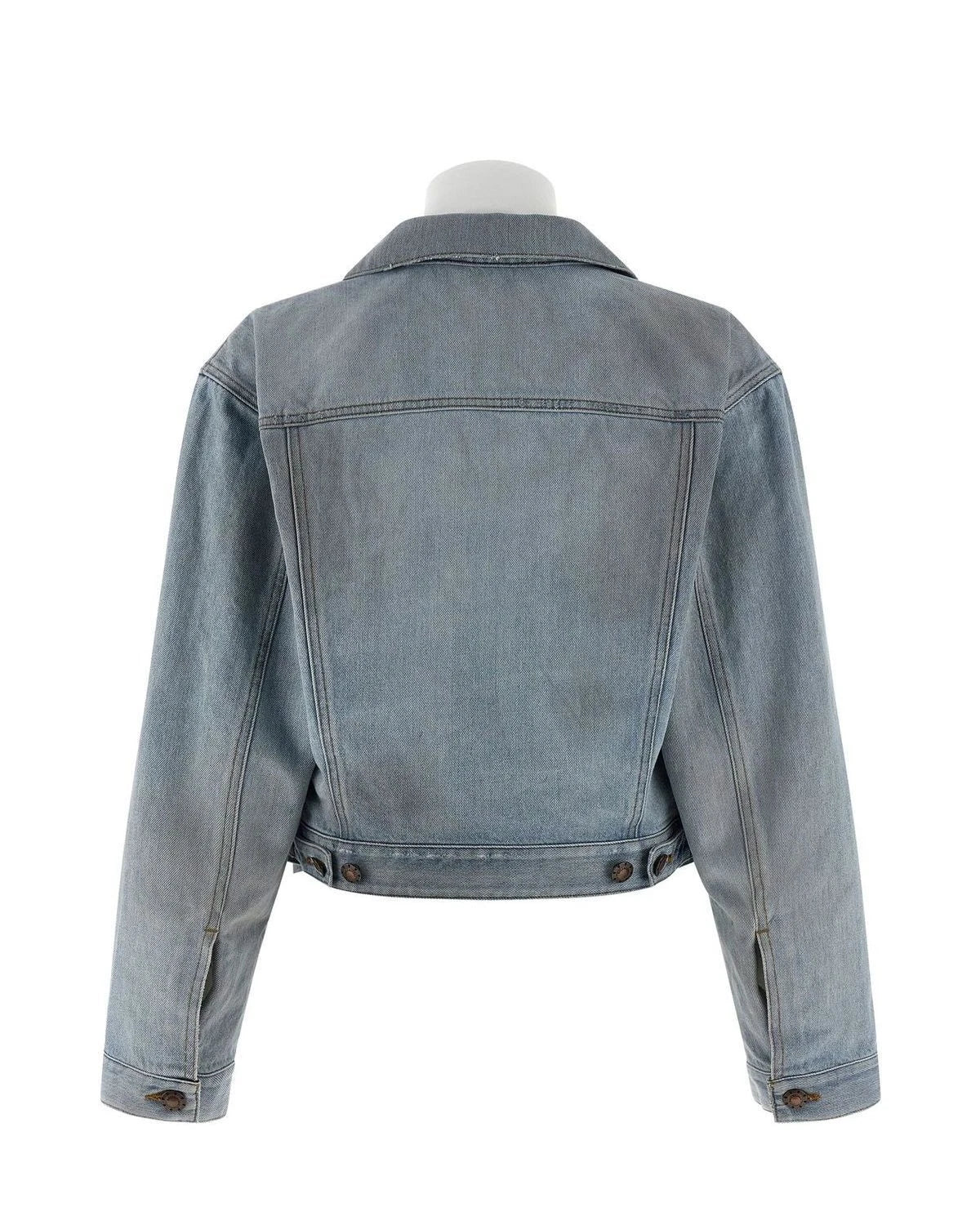 Balenciaga Trucker Jacket in blue, Cotton — view 2