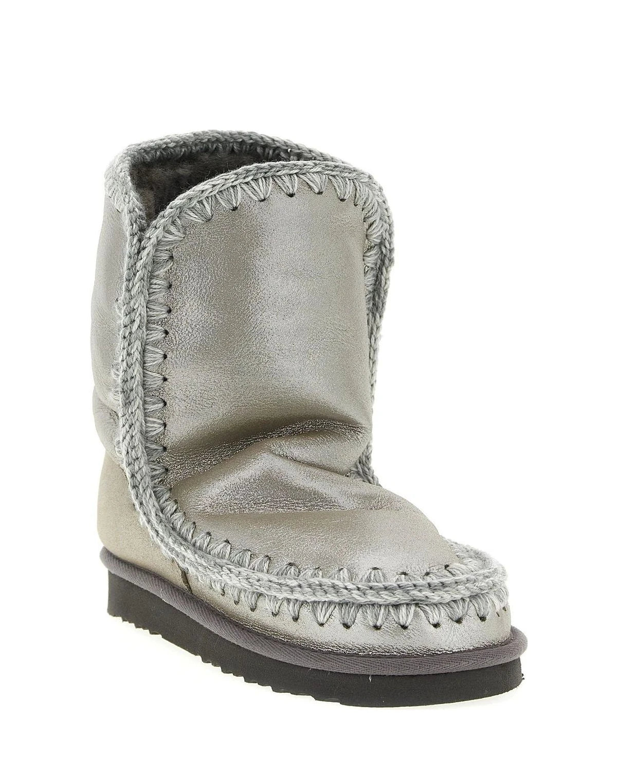 Mou Ankle Boots in silver, Sheepskin Leather — view 2