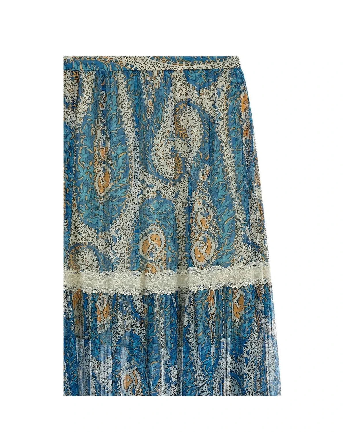 Etro Skirt in blue, Silk — view 3