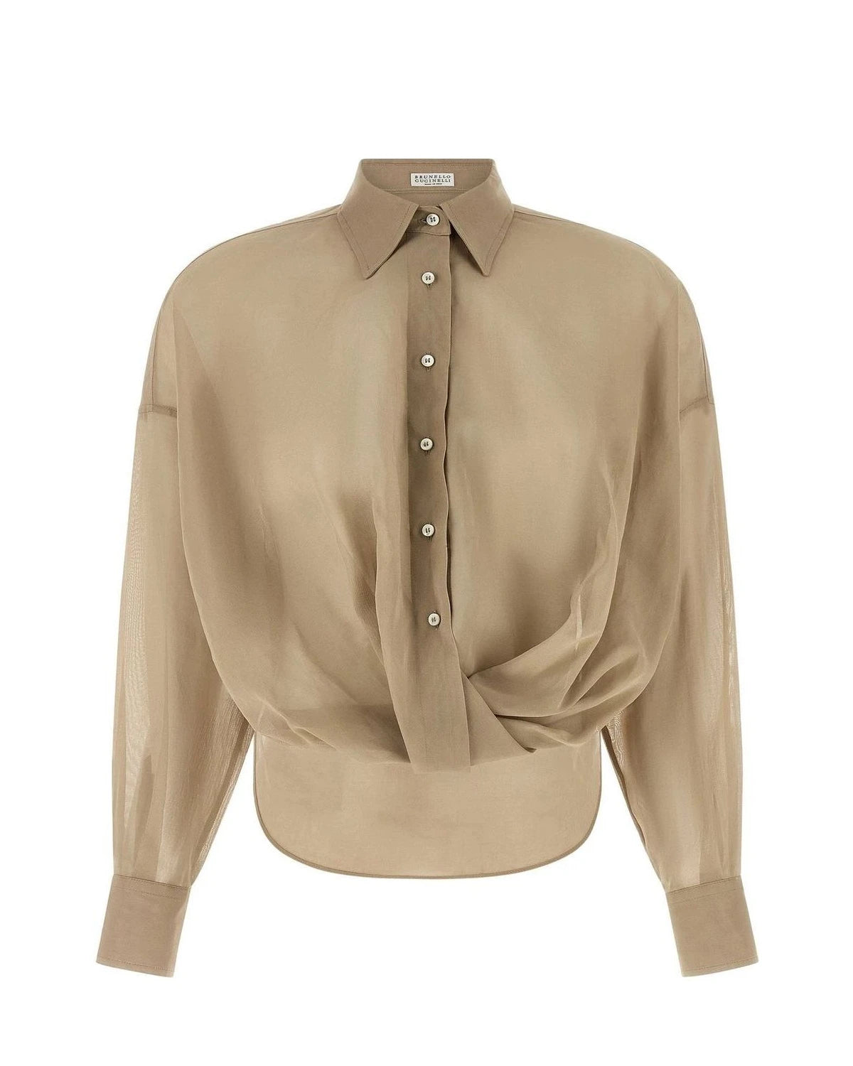 Brunello Cucinelli Blouse in beige, Cotton