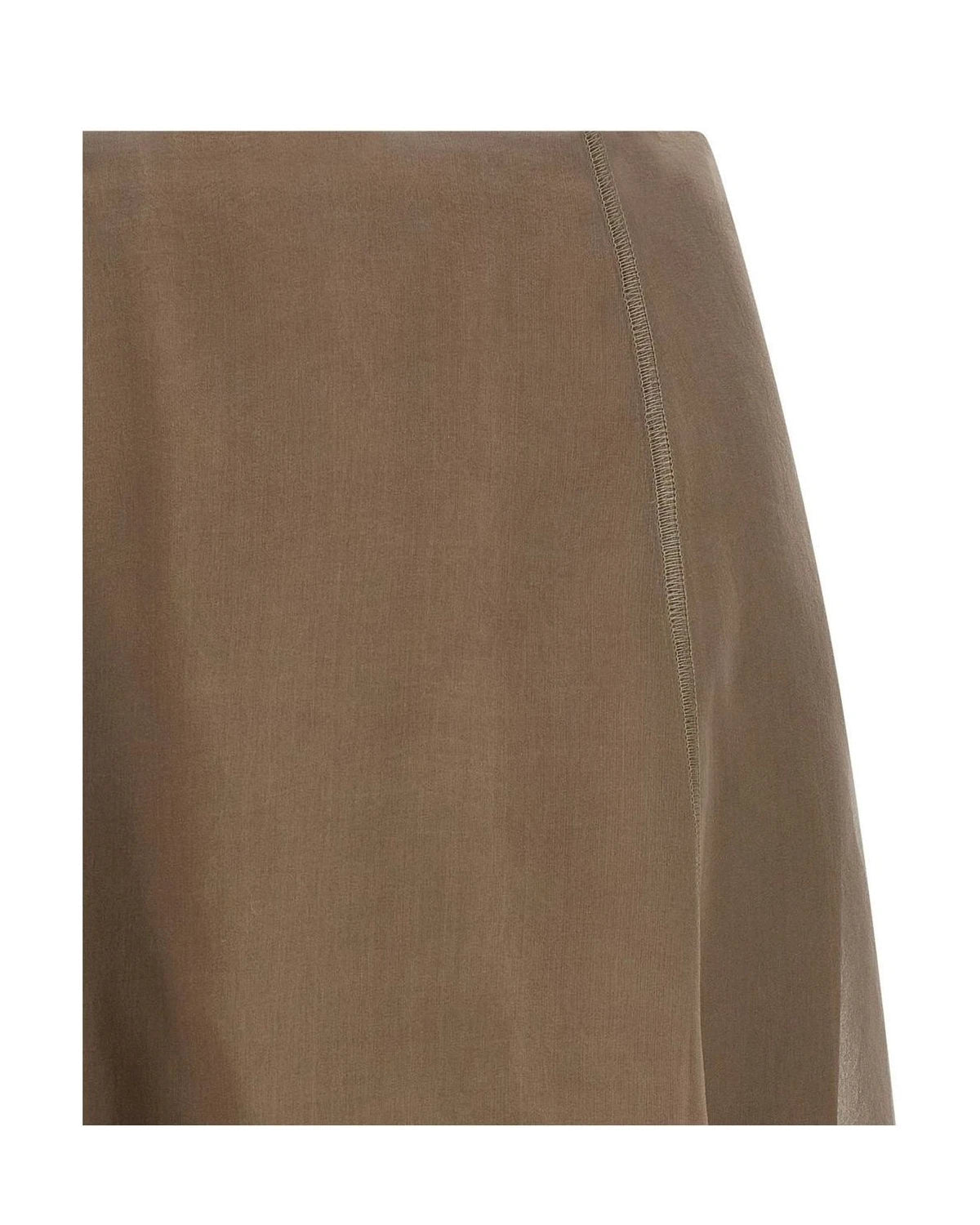 Brunello Cucinelli Skirt in beige, Silk — view 3