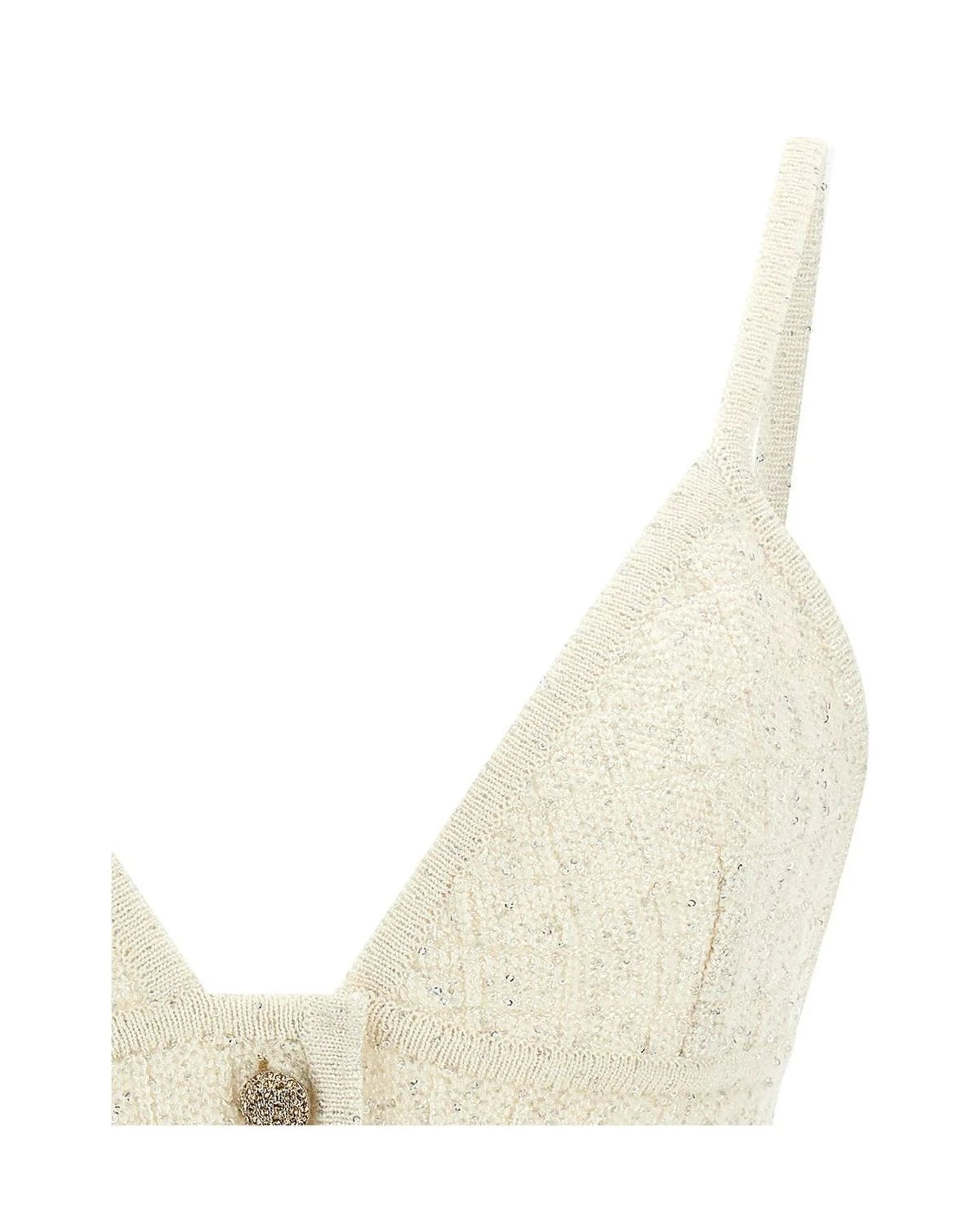 Alessandra Rich Corset Top in white, Polyester — view 3