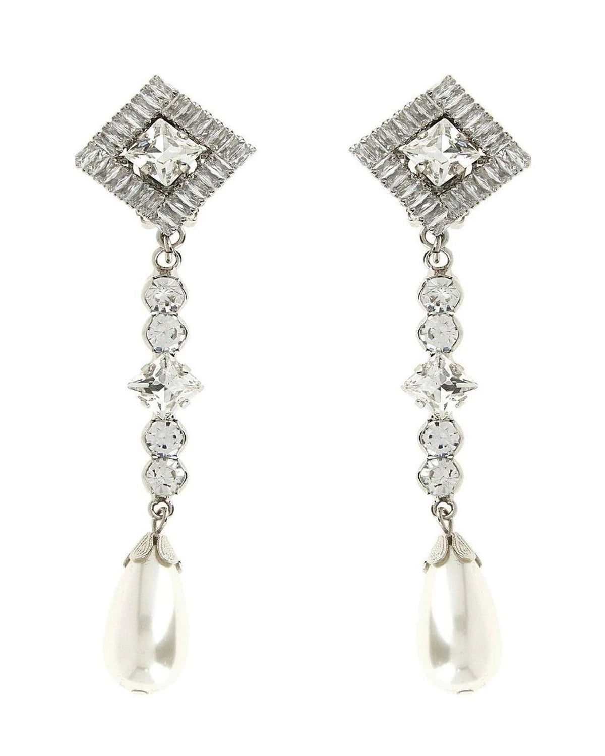 Alessandra Rich Earring in silver, Plastic