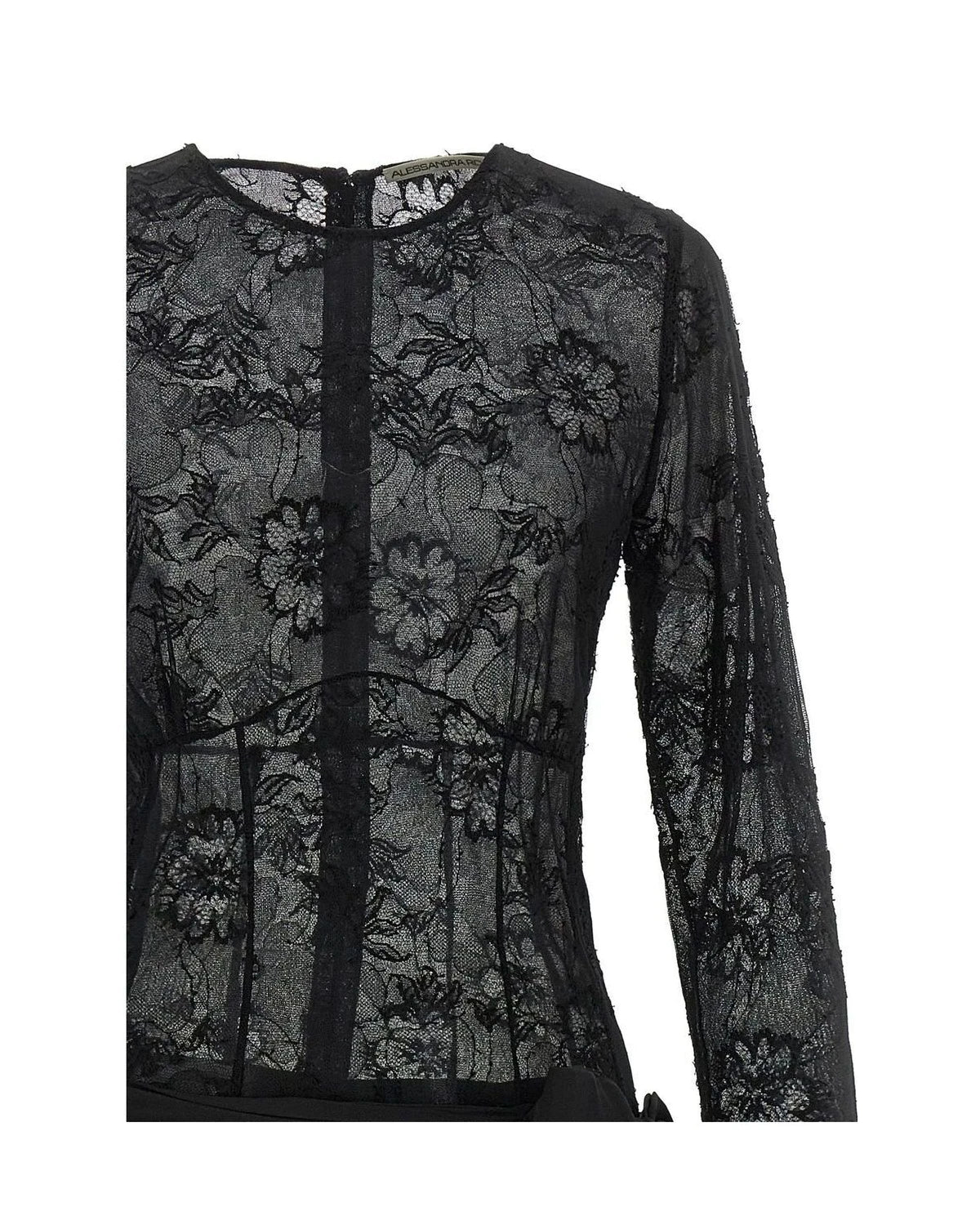 Alessandra Rich Dresse in black, Viscose — view 3