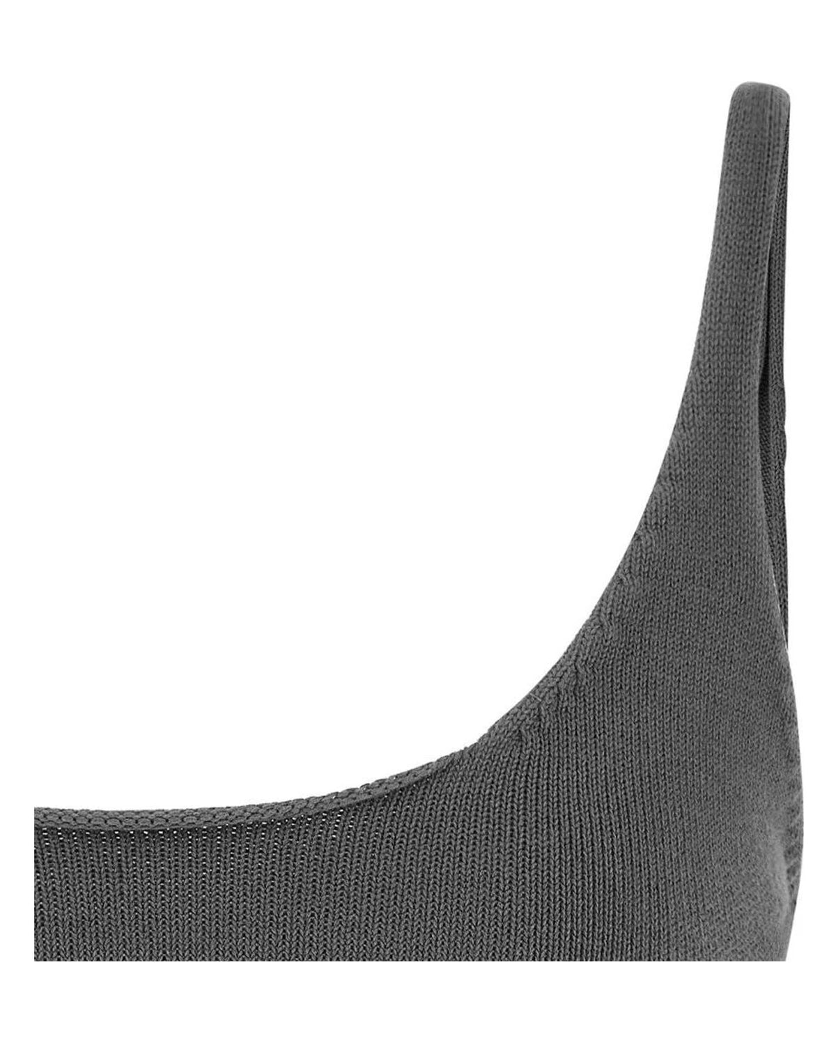Gray Cotton Sport Bra