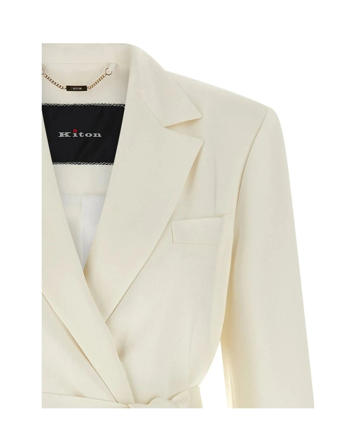 Kiton Blazer in white, Silk — view 3