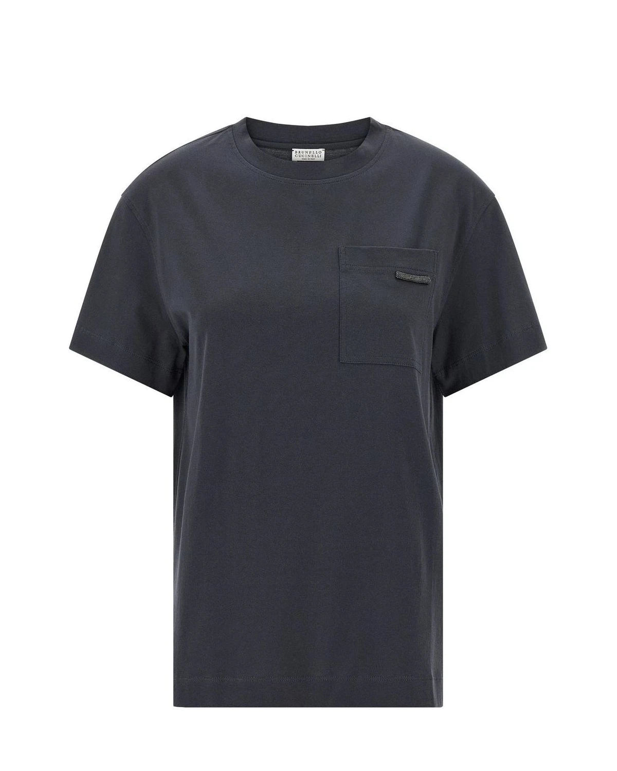 Brunello Cucinelli T-Shirt in blue, Cotton