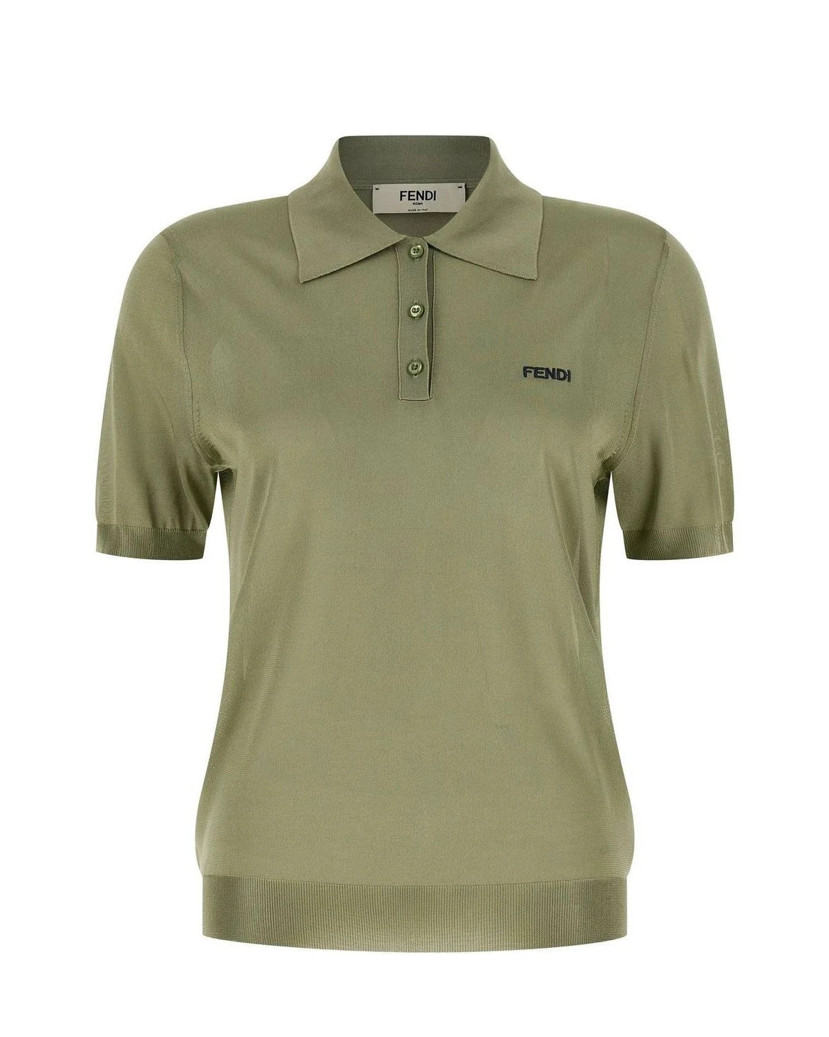 Fendi Polo in green, Viscose