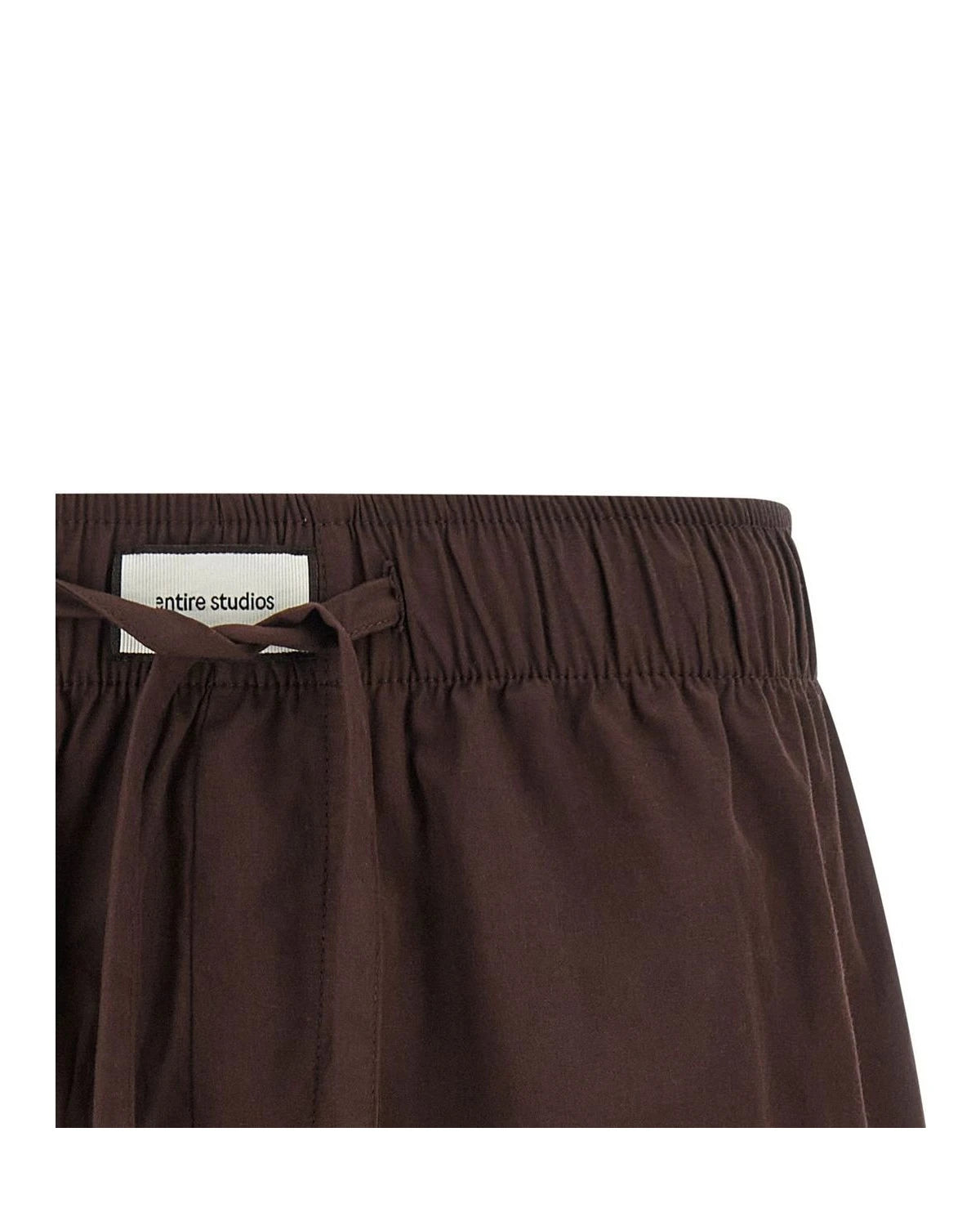 Brown Cotton Bermuda Shorts