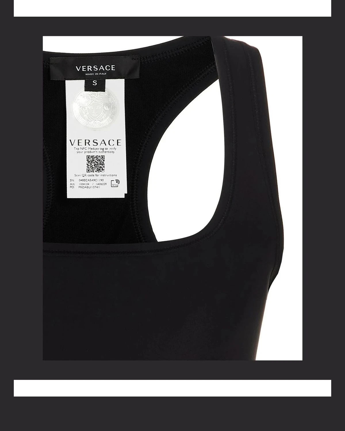 Versace Sports Bra in black, Polyamide — view 3