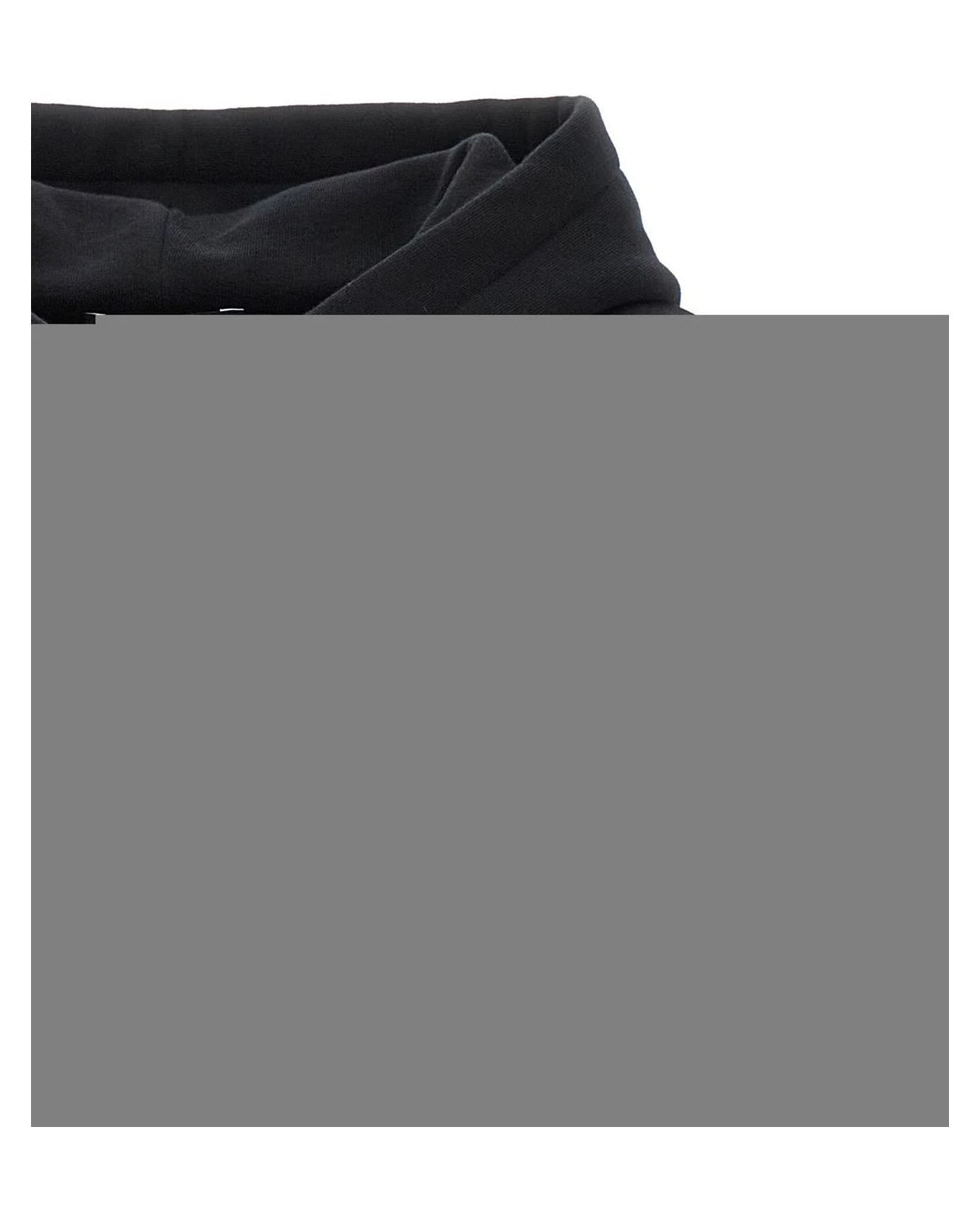 Black Cotton Hoodie