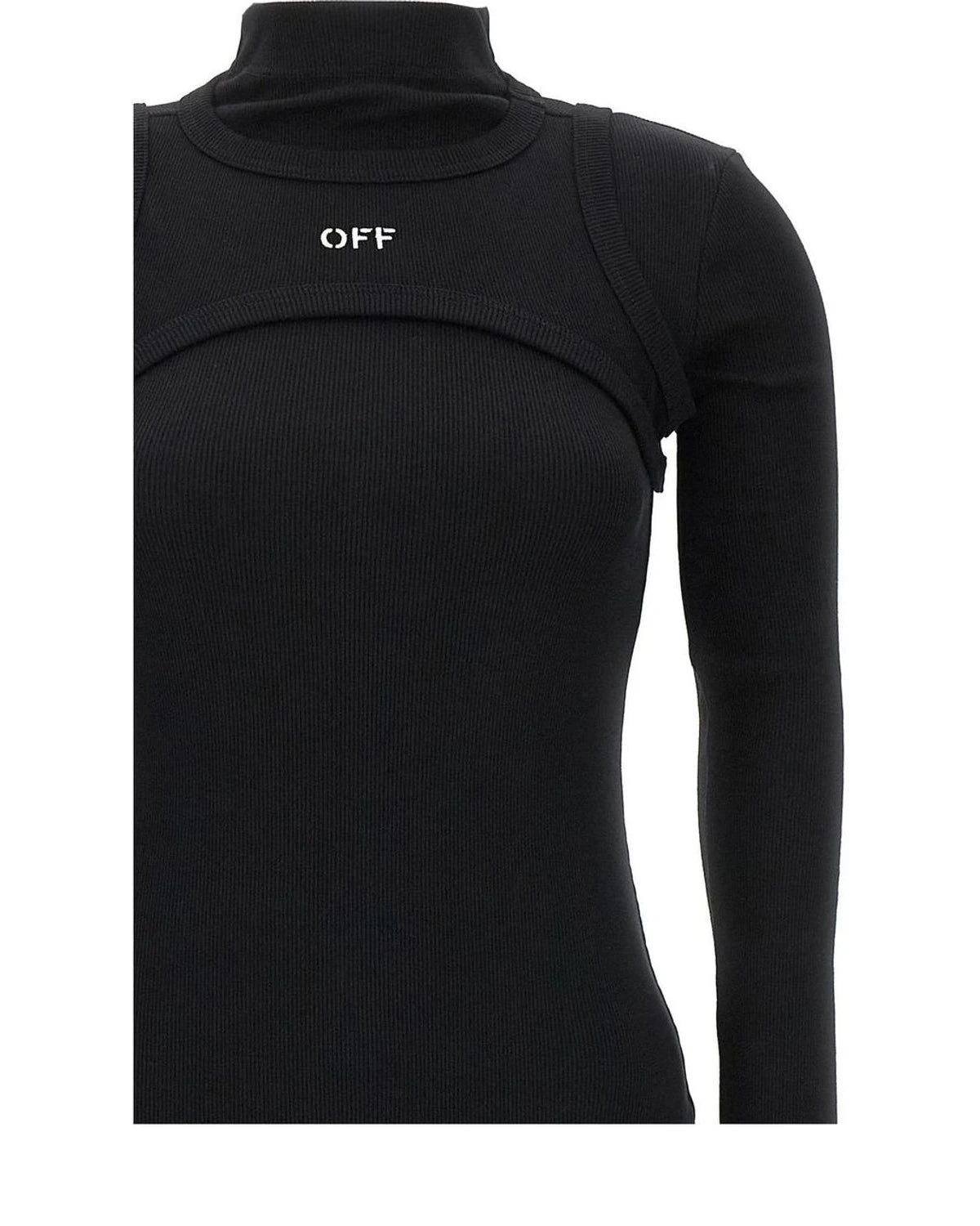 Off-White Dresse in black, Cotton — view 3