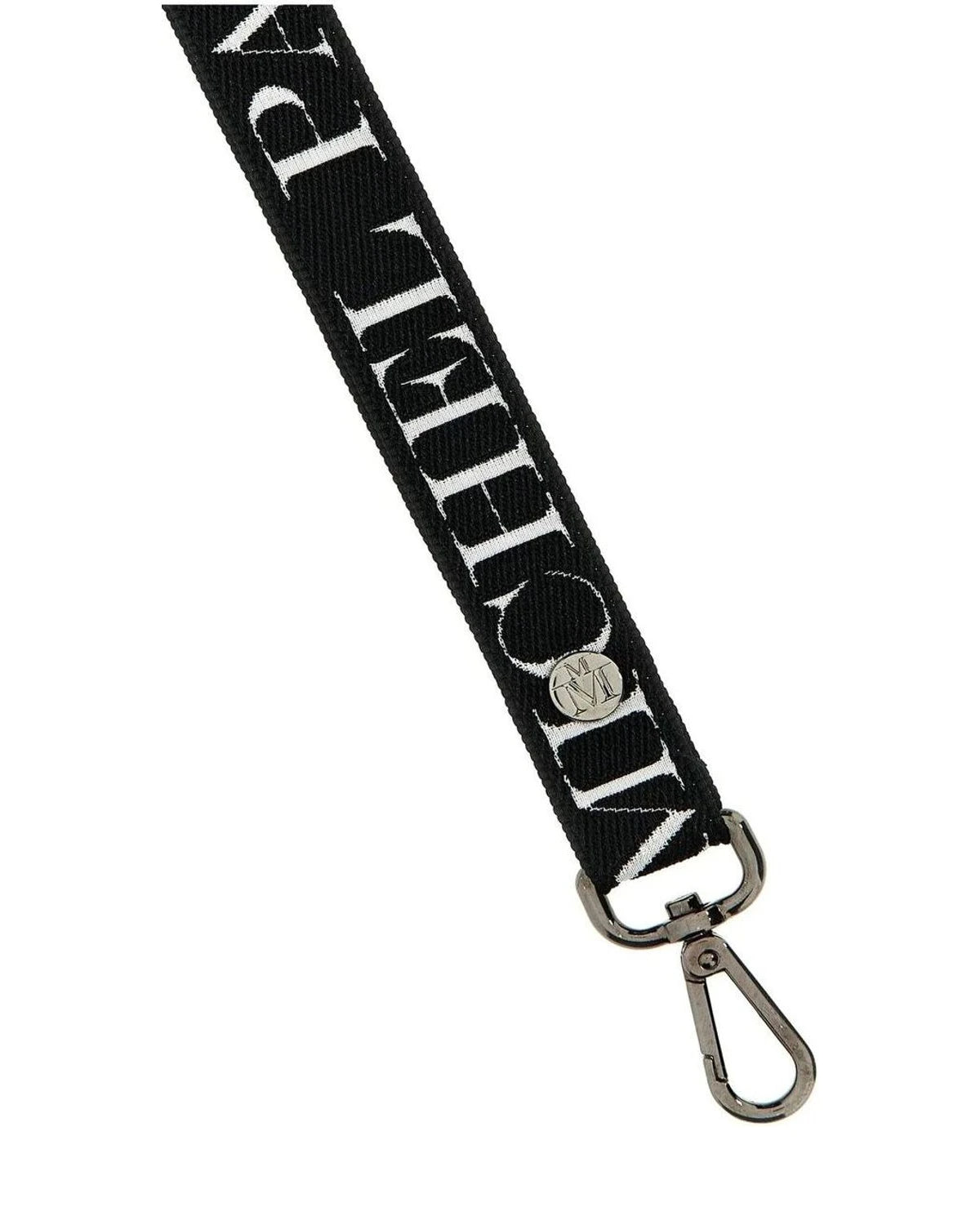 Maison Michel Keychain in black, Cotton — view 2