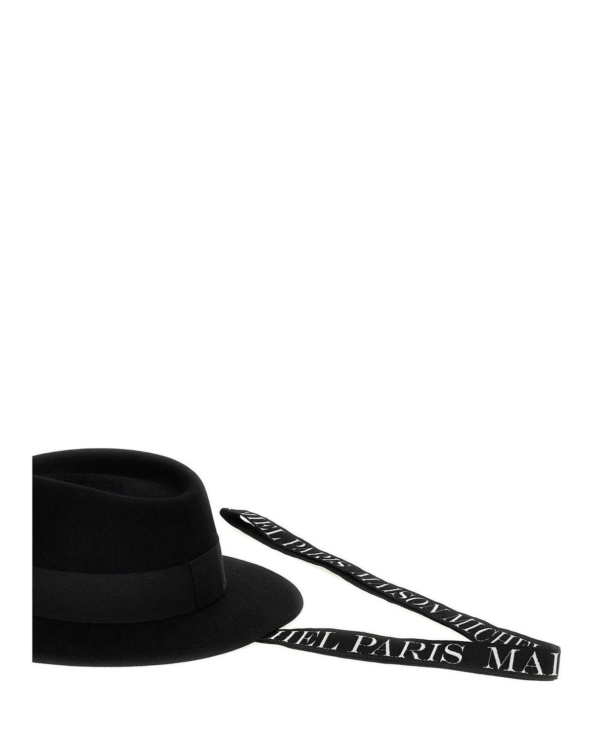 Maison Michel Keychain in black, Cotton — view 3