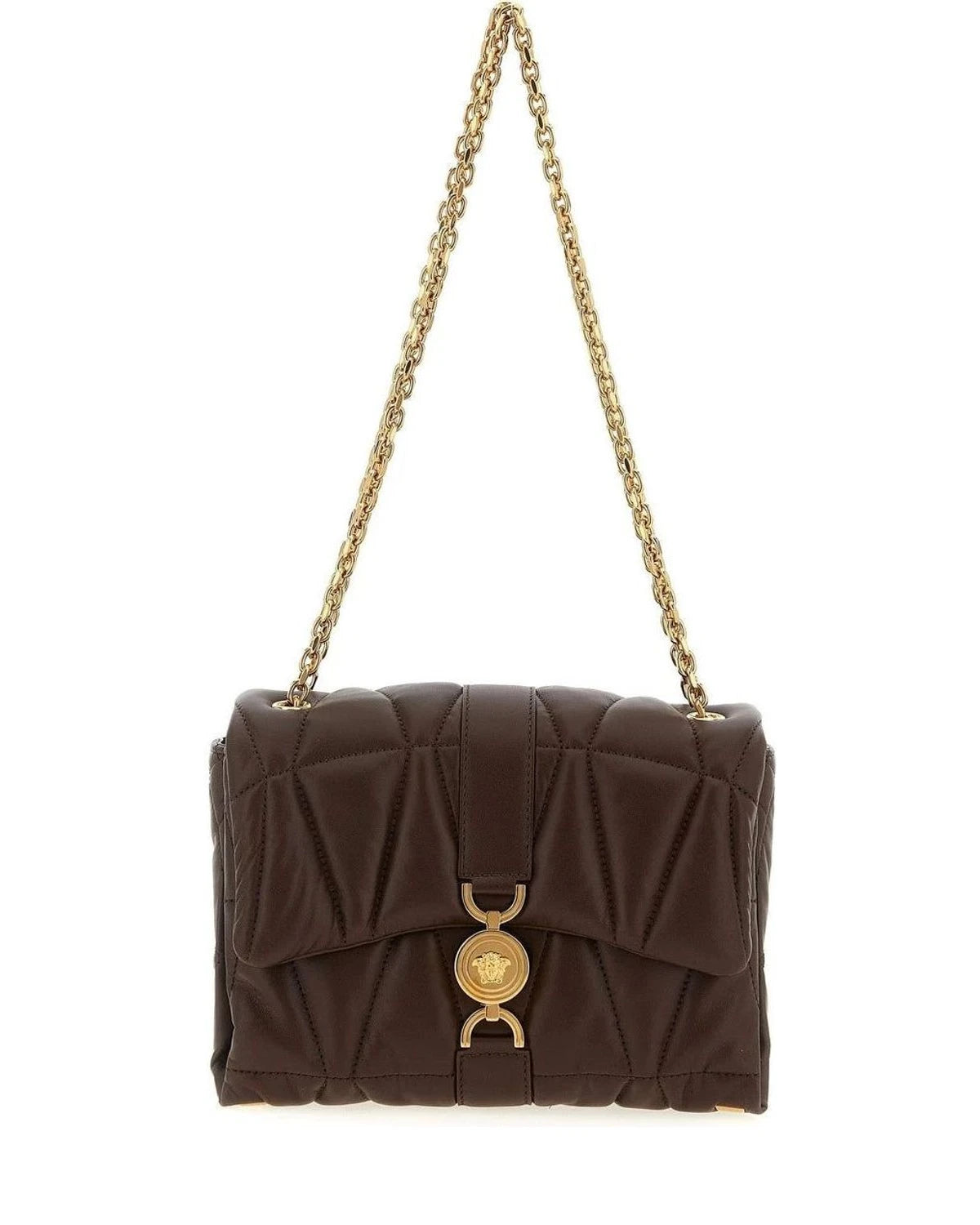 Versace Shoulder Bag in brown, Lamb Leather