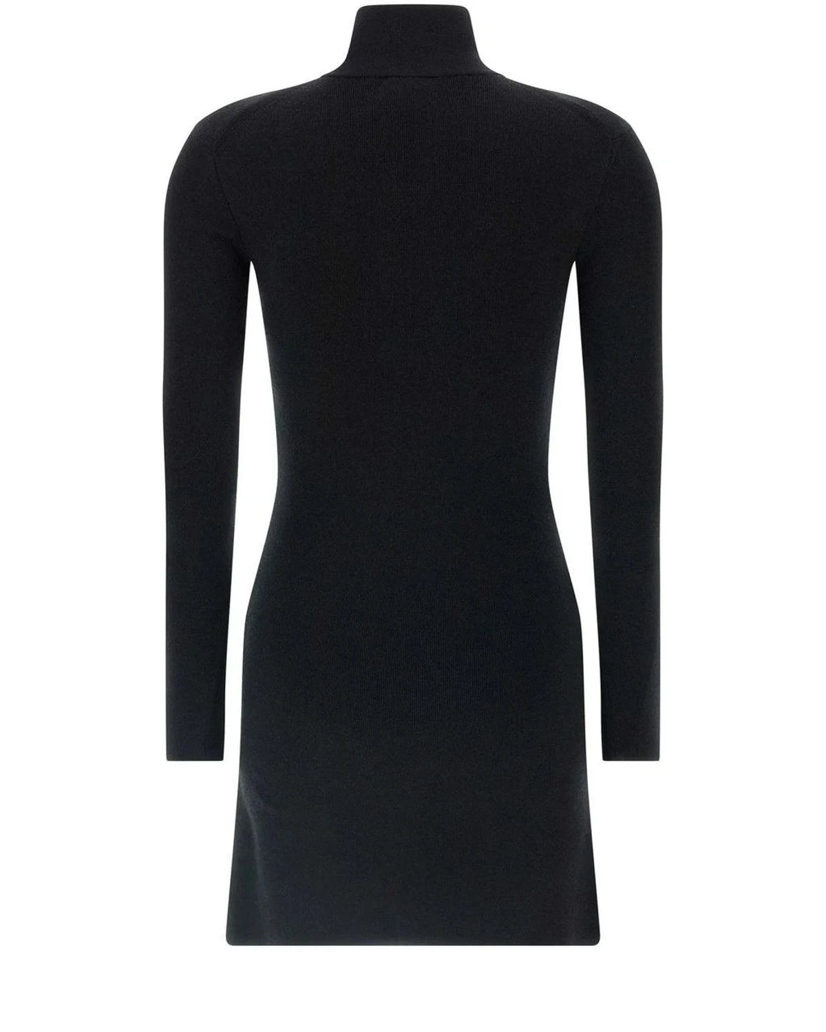 Courrèges Dresse in black, Merino Wool — view 2