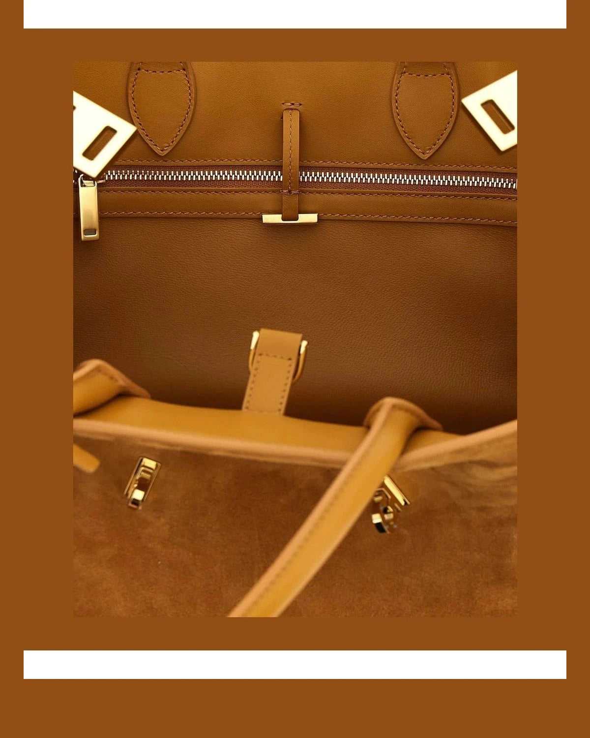 Ferragamo Satchel Bag in beige, Goat Leather — view 4