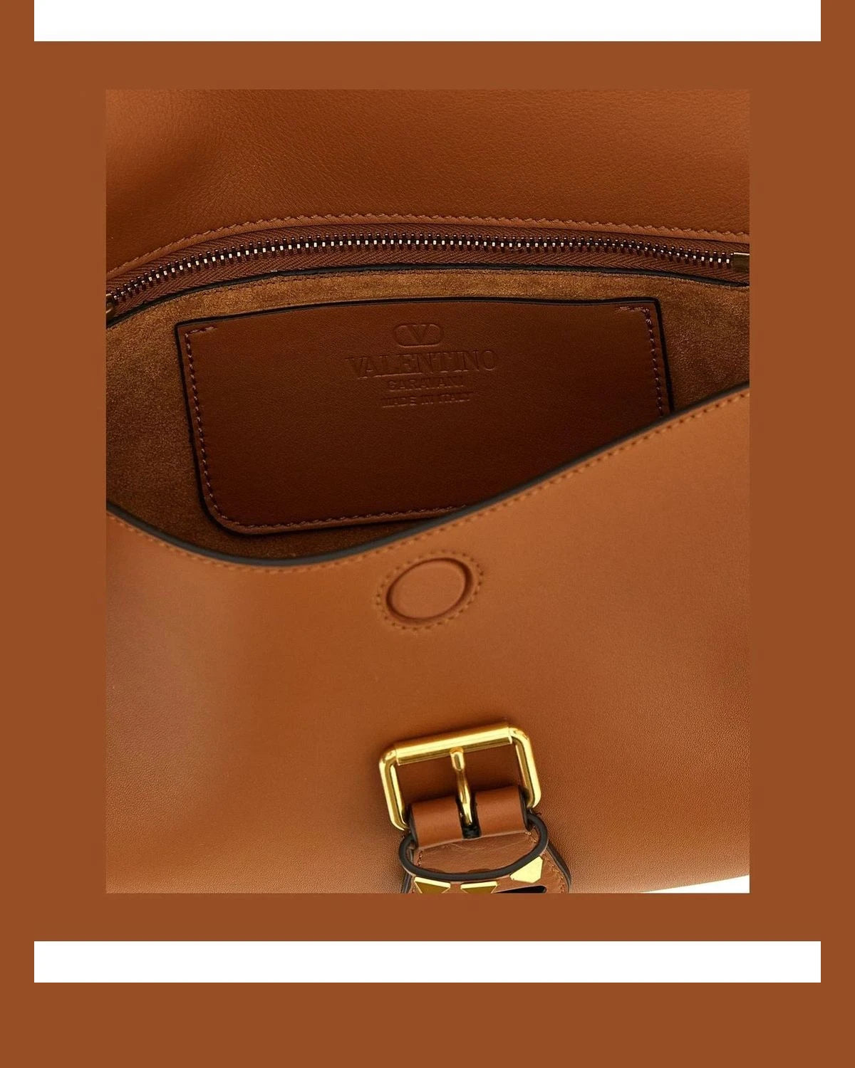 Valentino Garavani Shoulder Bag in brown, Calfskin Leather — view 4