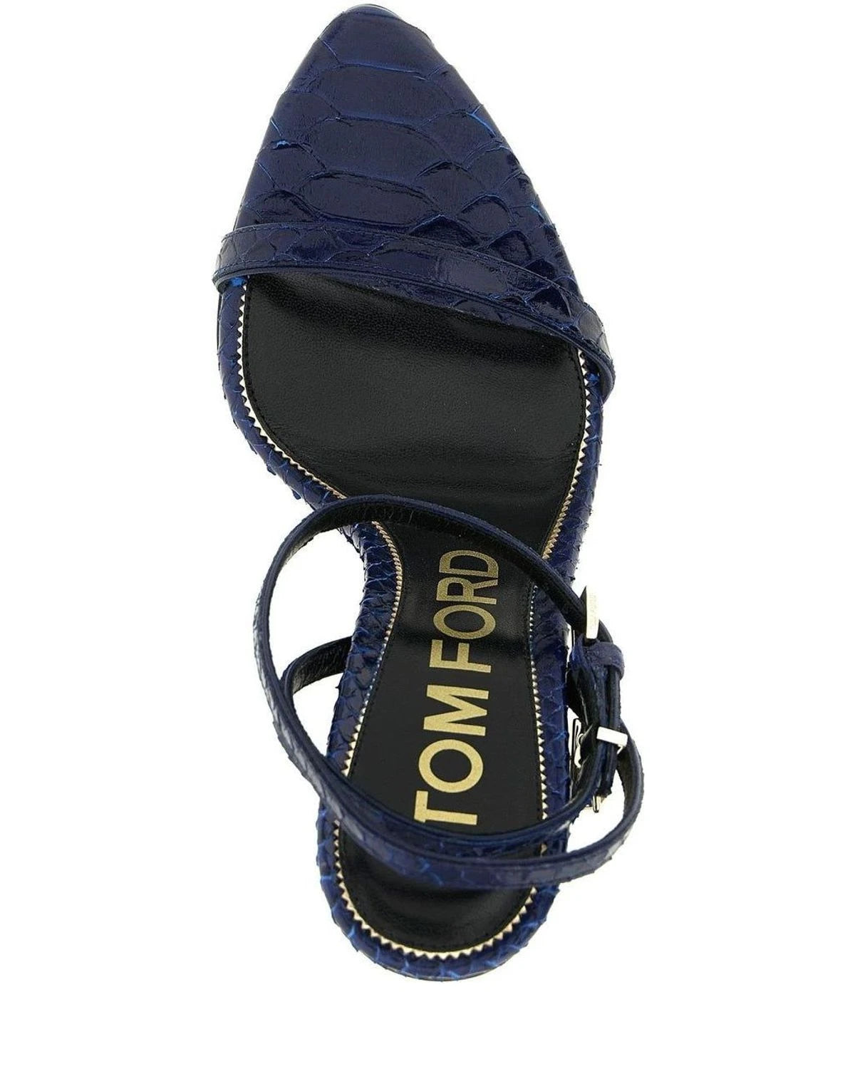Tom Ford Heels in blue, Calfskin Leather — view 4