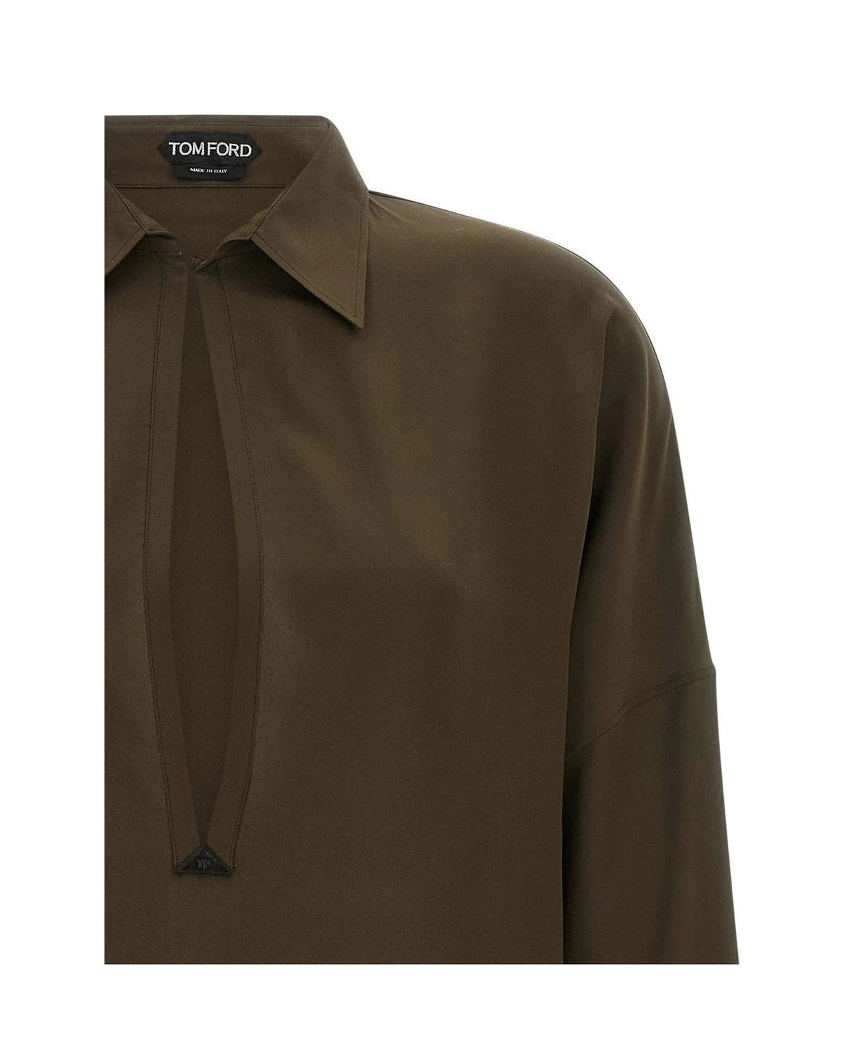Tom Ford Dresse in brown, Silk — view 3